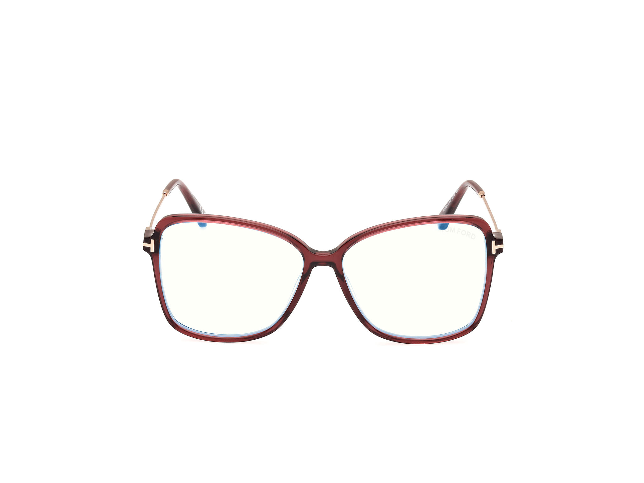 Tomford FT5953-B Frame Maroon Female Full Metal Frame — Maroon frame — view 8