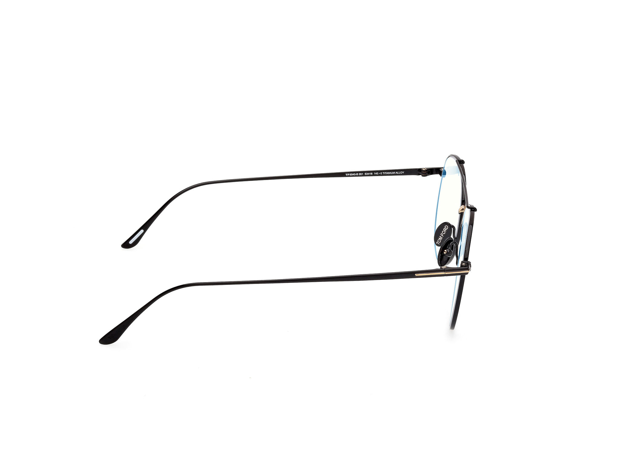 Tomford FT6040-B Frame Black Male Full Titanium Frame — Black frame — view 6