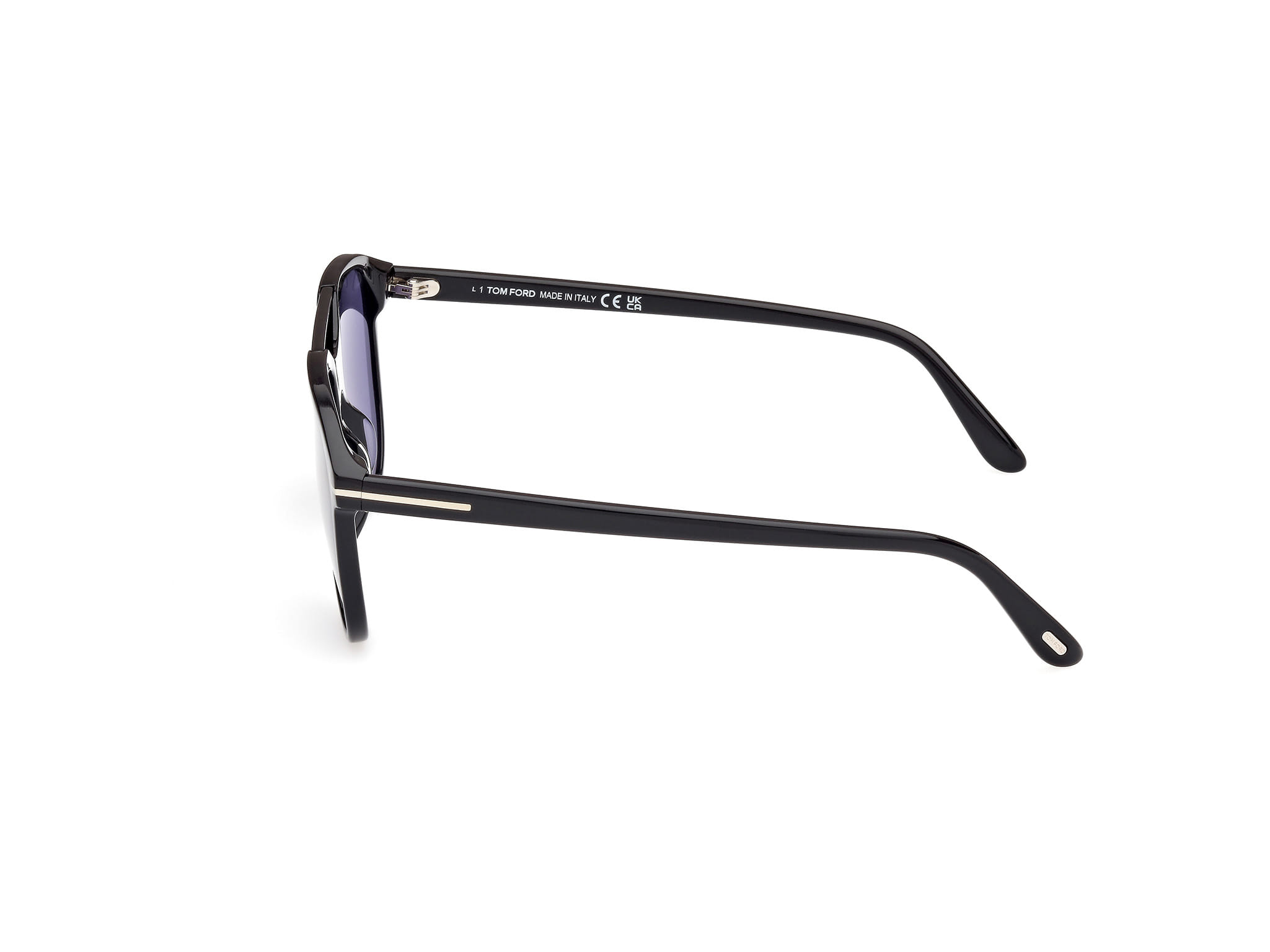 Tomford FT1098 Sunglass Black Male Full Shell Sunglass — Black frame — view 2