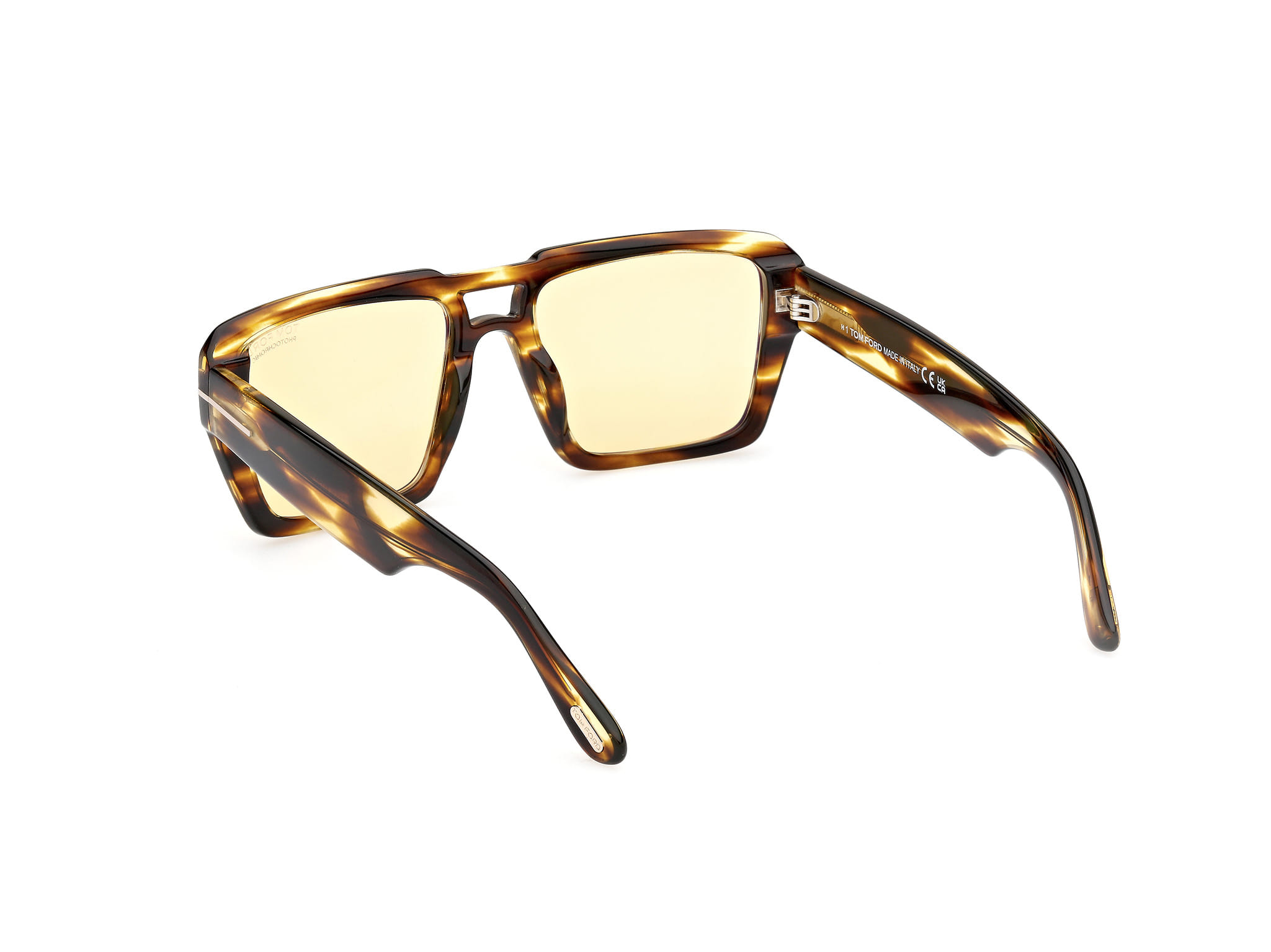 Tomford FT1153 Sunglass Havana Male Full Shell Sunglass — Havana frame — view 3