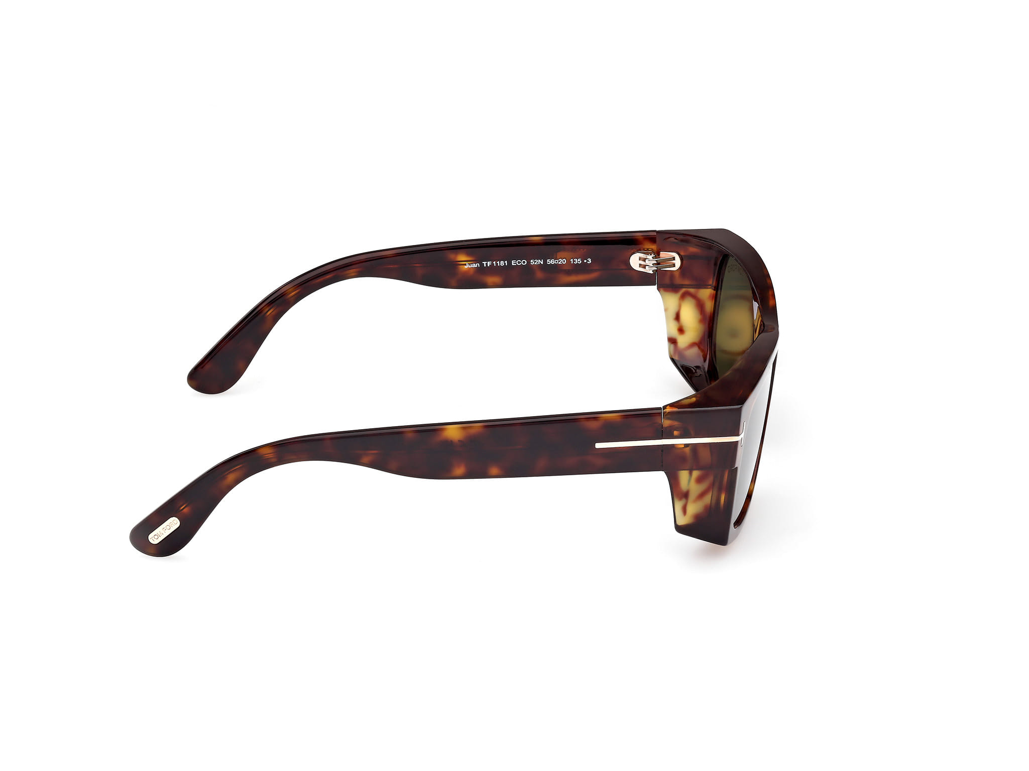 Tomford FT1181 Sunglass Havana Male Full Shell Sunglass — Havana frame — view 6
