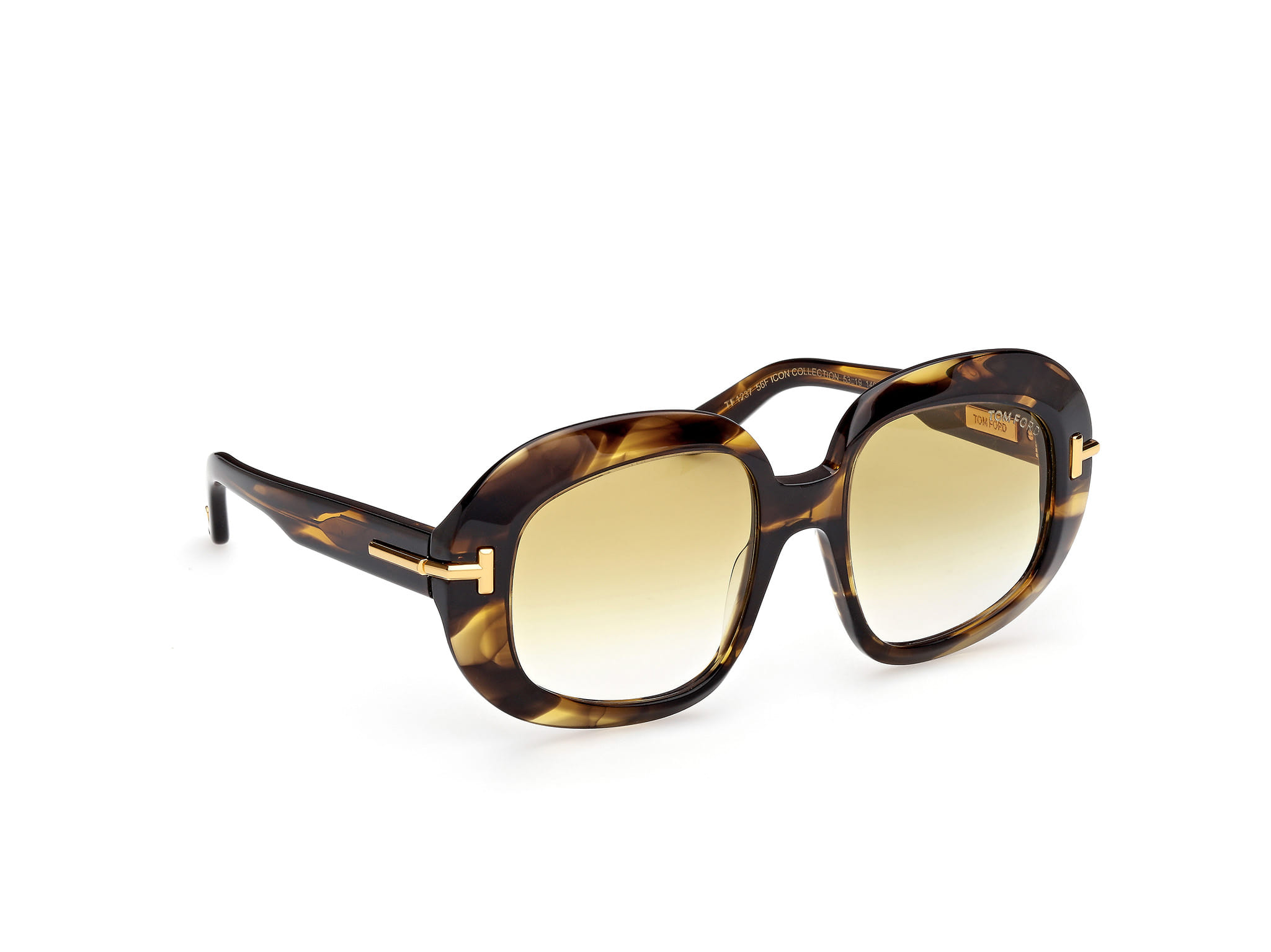 Tomford FT1237 Sunglass Havana Female Full Shell Sunglass — view 3
