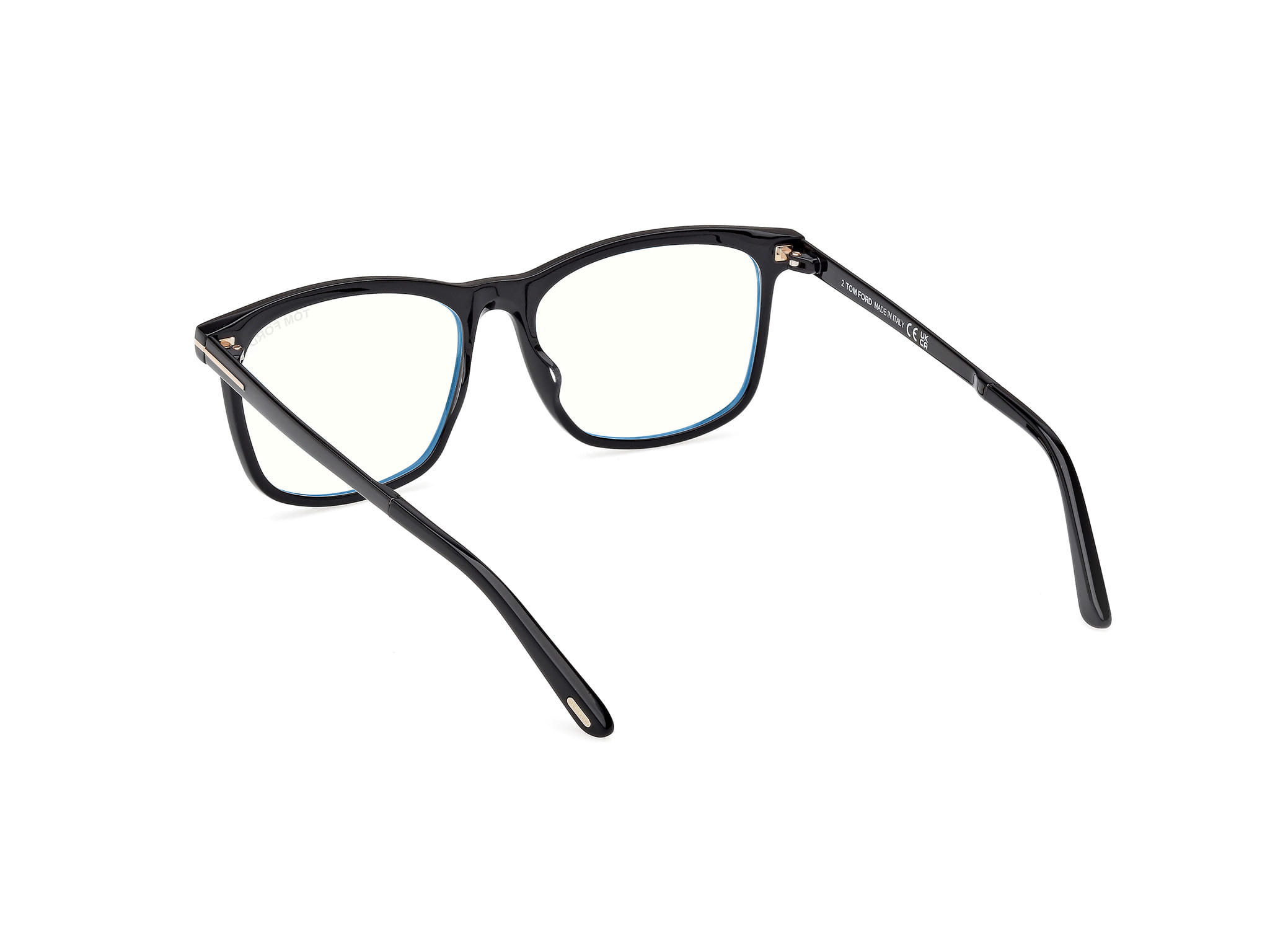Tomford FT 6038-B Frame Black Male Full Metal Frame — Black frame — view 3