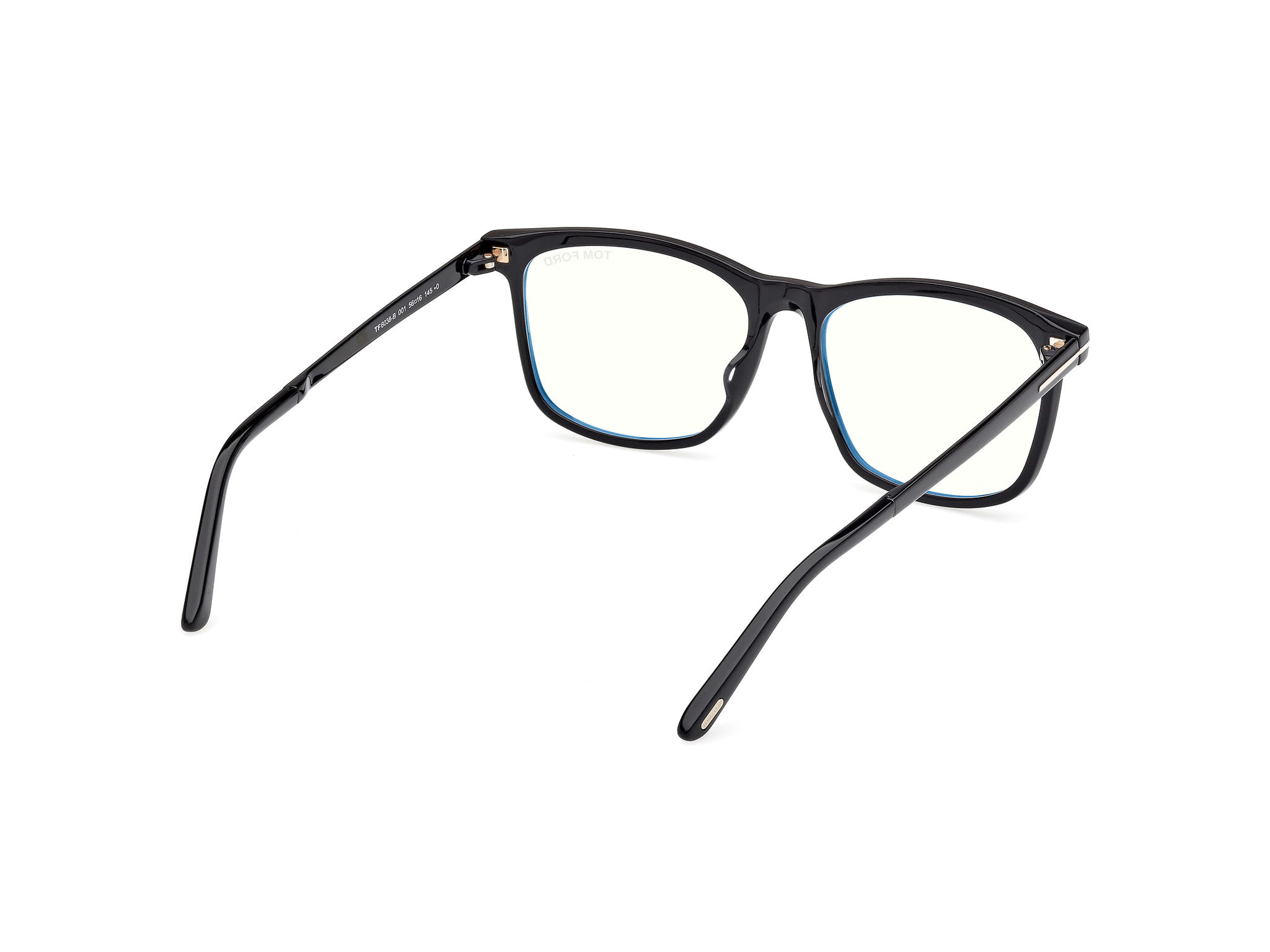 Tomford FT 6038-B Frame Black Male Full Metal Frame — Black frame — view 5