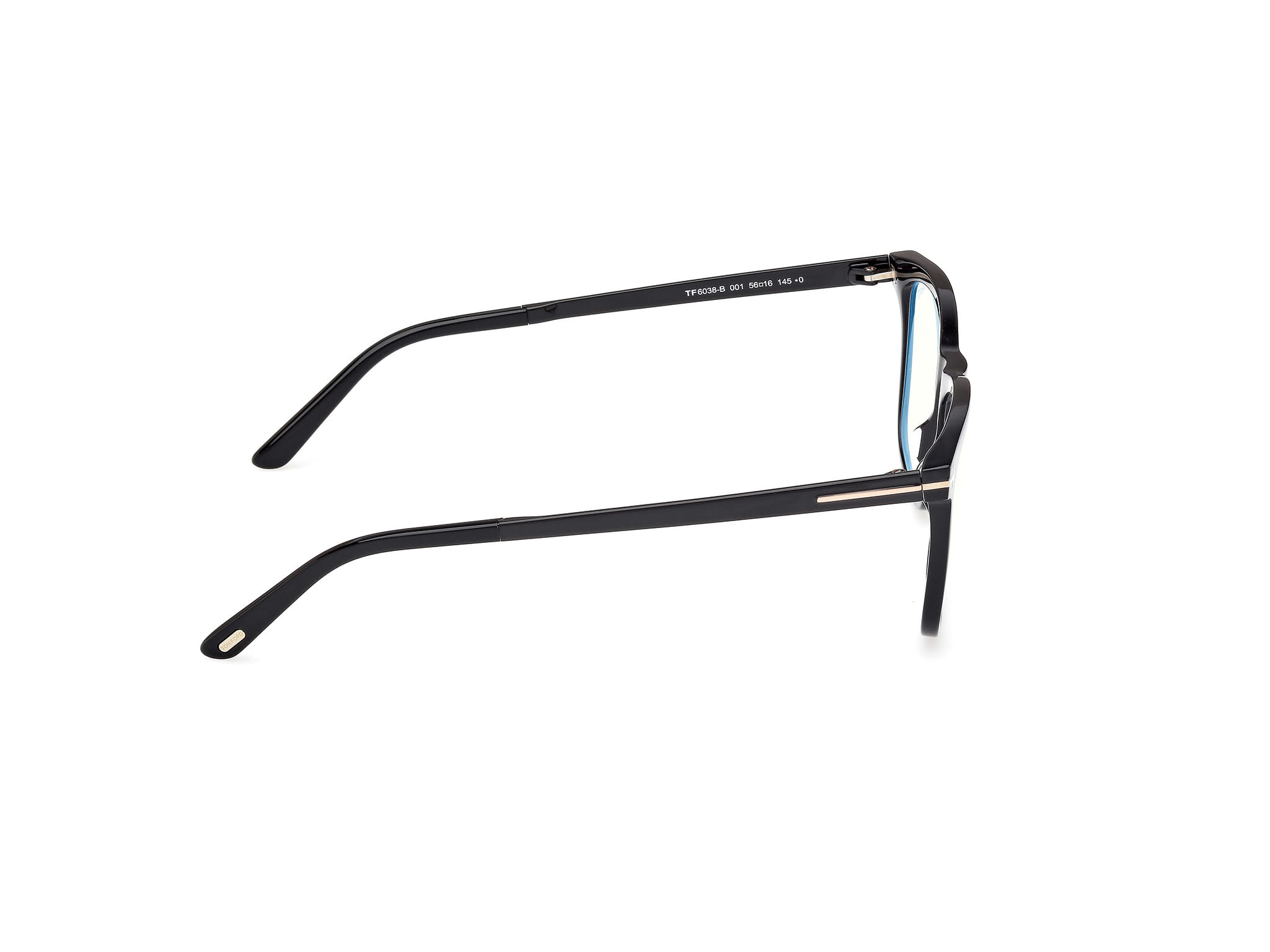 Tomford FT 6038-B Frame Black Male Full Metal Frame — Black frame — view 6