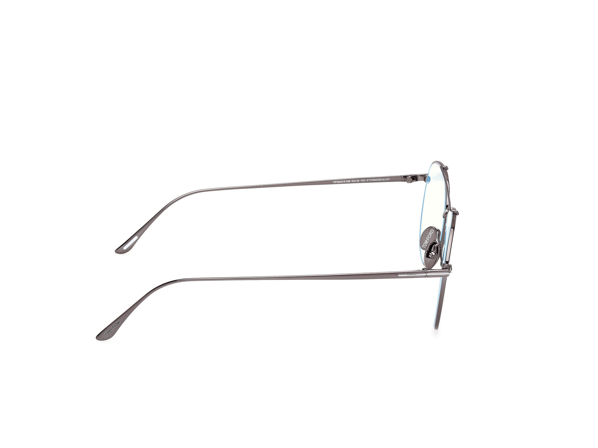 Tomford FT6040-B Frame Grey Male Full Titanium Frame — Grey frame — view 6