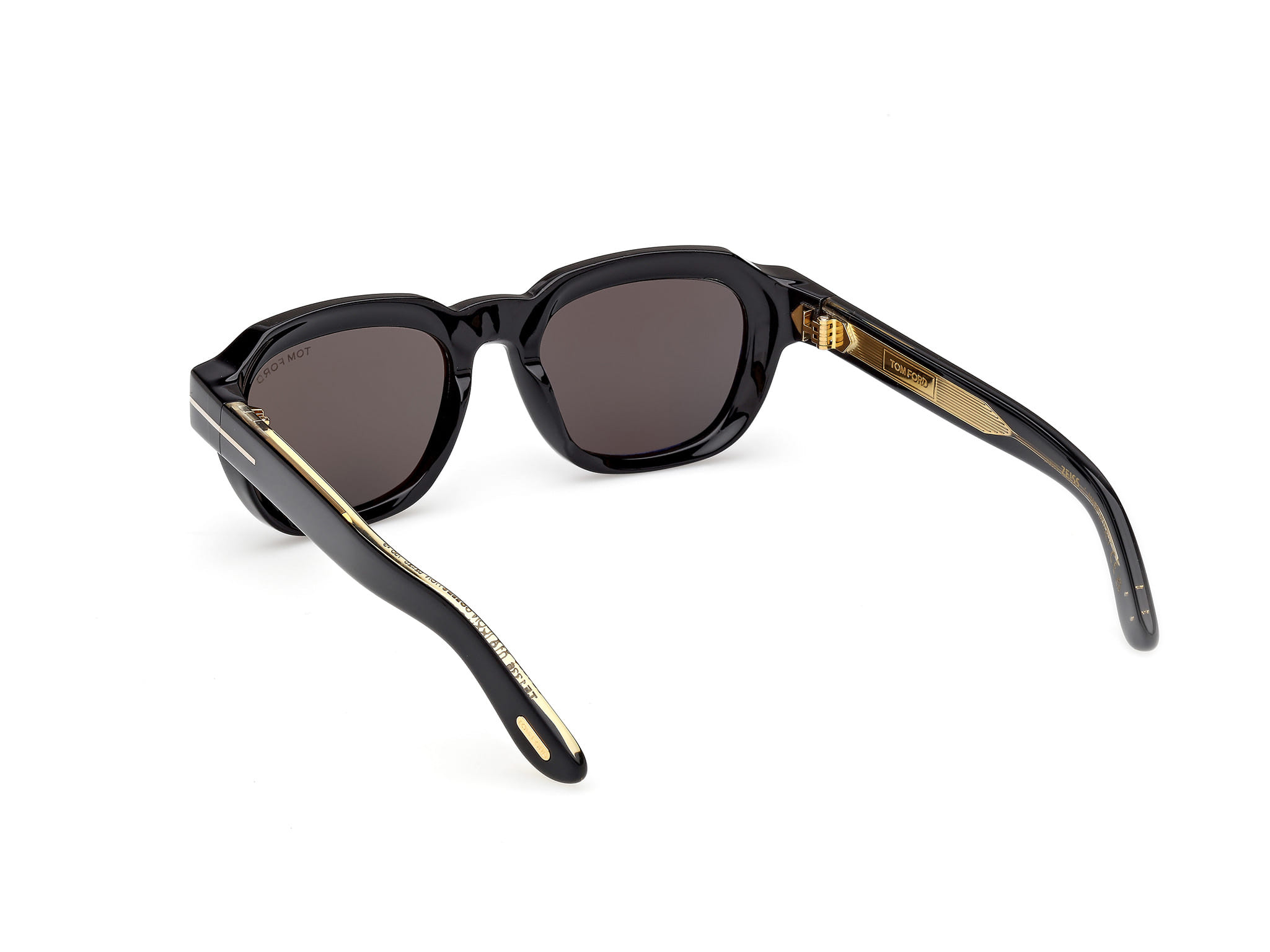 Tomford FT 1226 Sunglass Black Male Full Shell Sunglass — Black frame — view 3