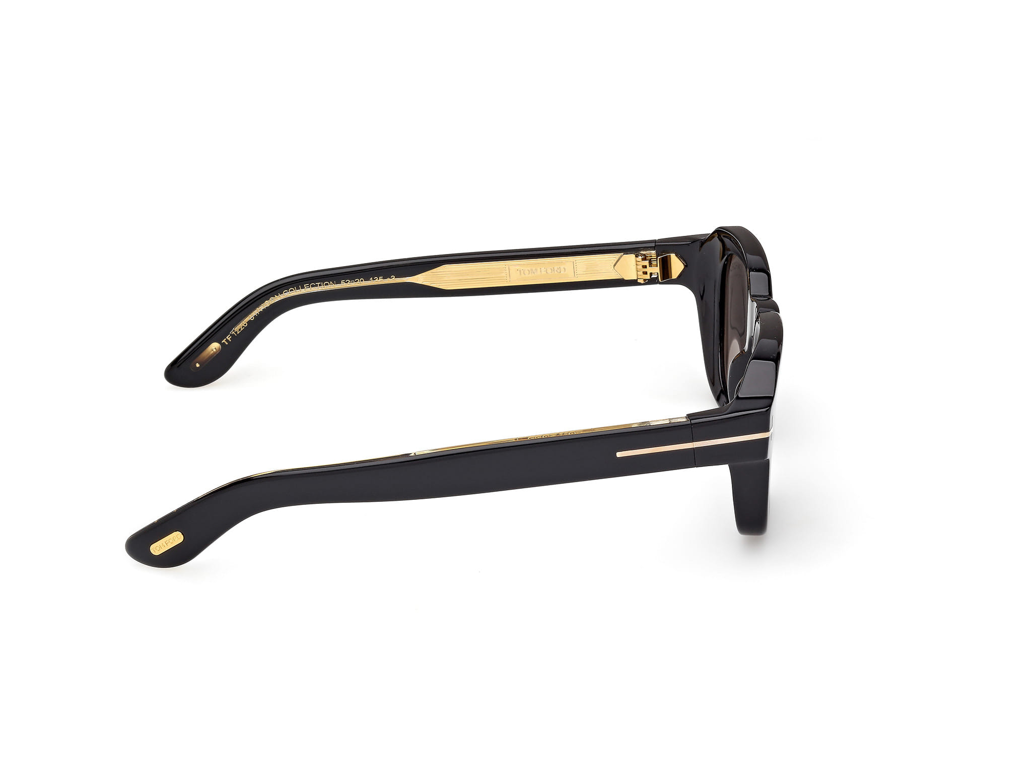 Tomford FT 1226 Sunglass Black Male Full Shell Sunglass — Black frame — view 6