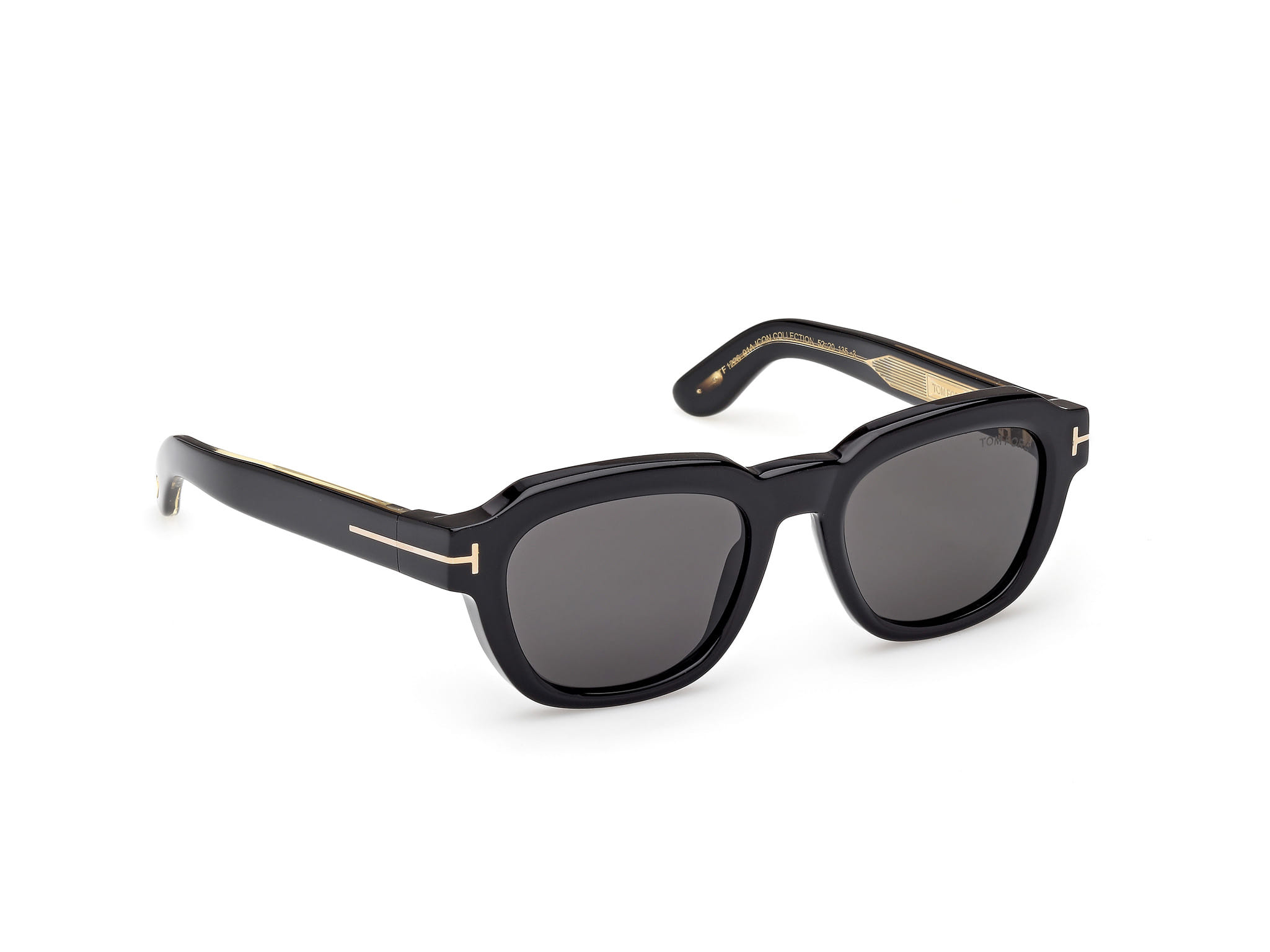 Tomford FT 1226 Sunglass Black Male Full Shell Sunglass — Black frame — view 7