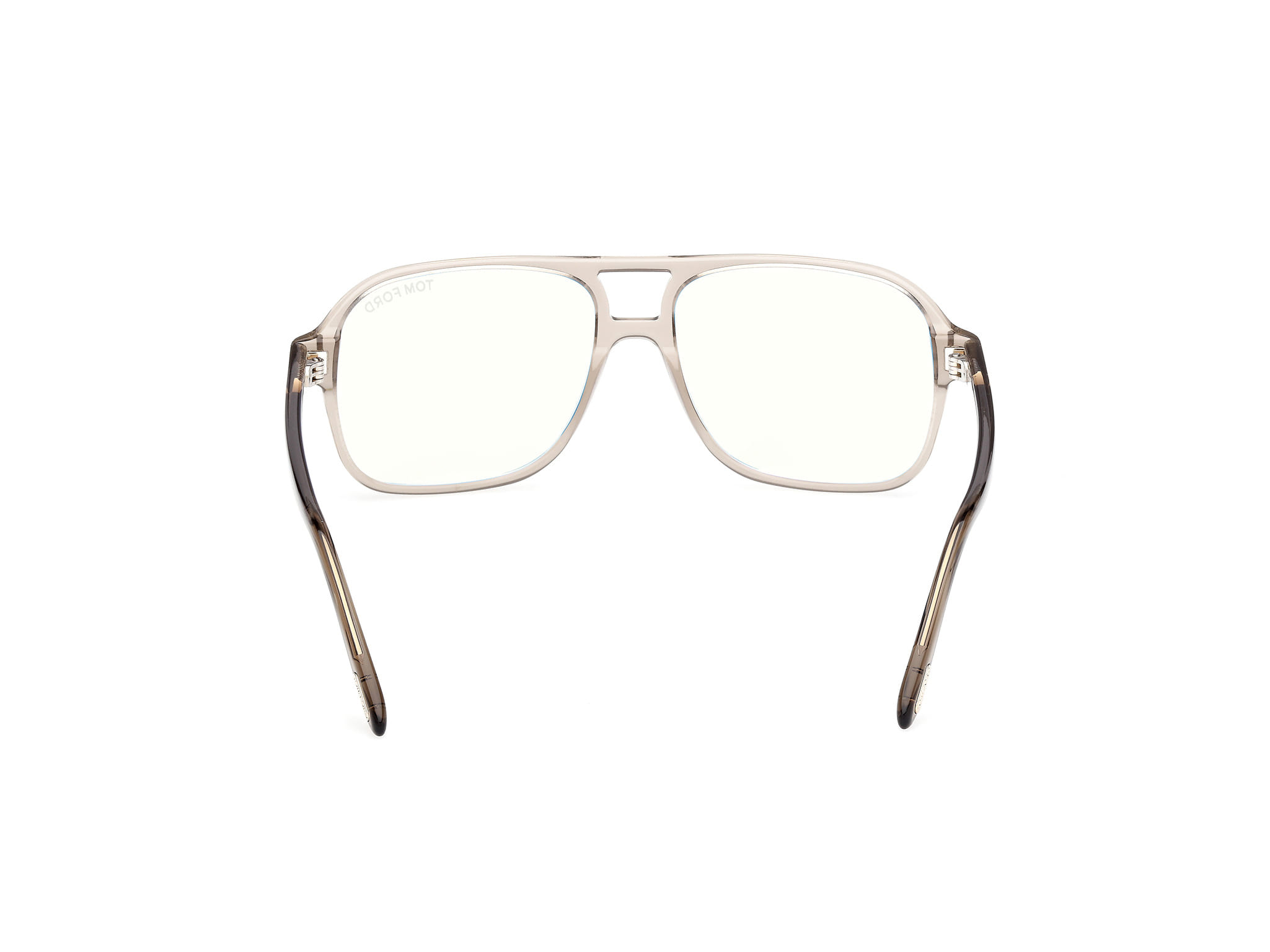Tomford FT6058-B Frame Transparent Brown Male Full Shell Frame — Transparent Brown frame — view 4