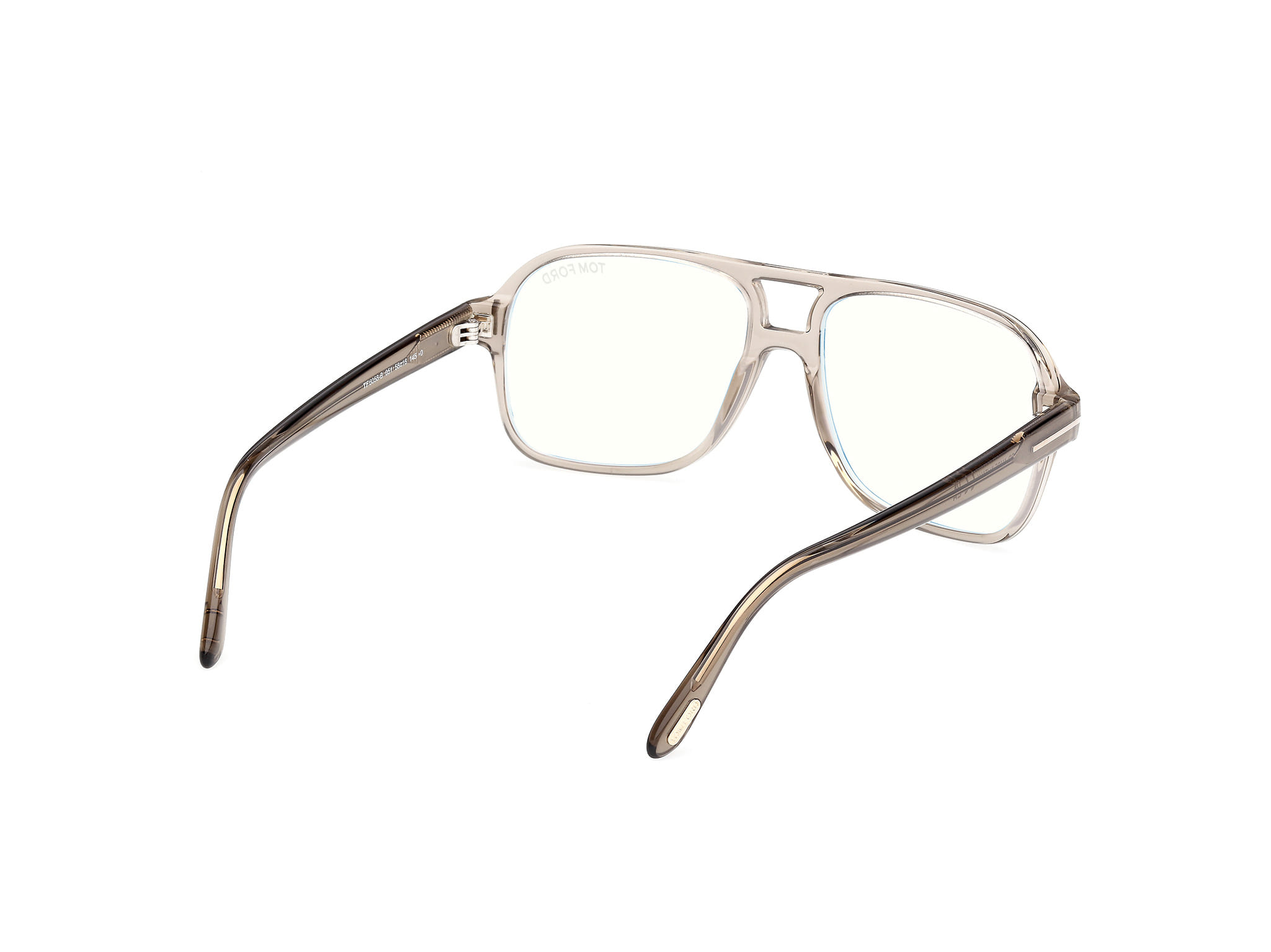 Tomford FT6058-B Frame Transparent Brown Male Full Shell Frame — Transparent Brown frame — view 5