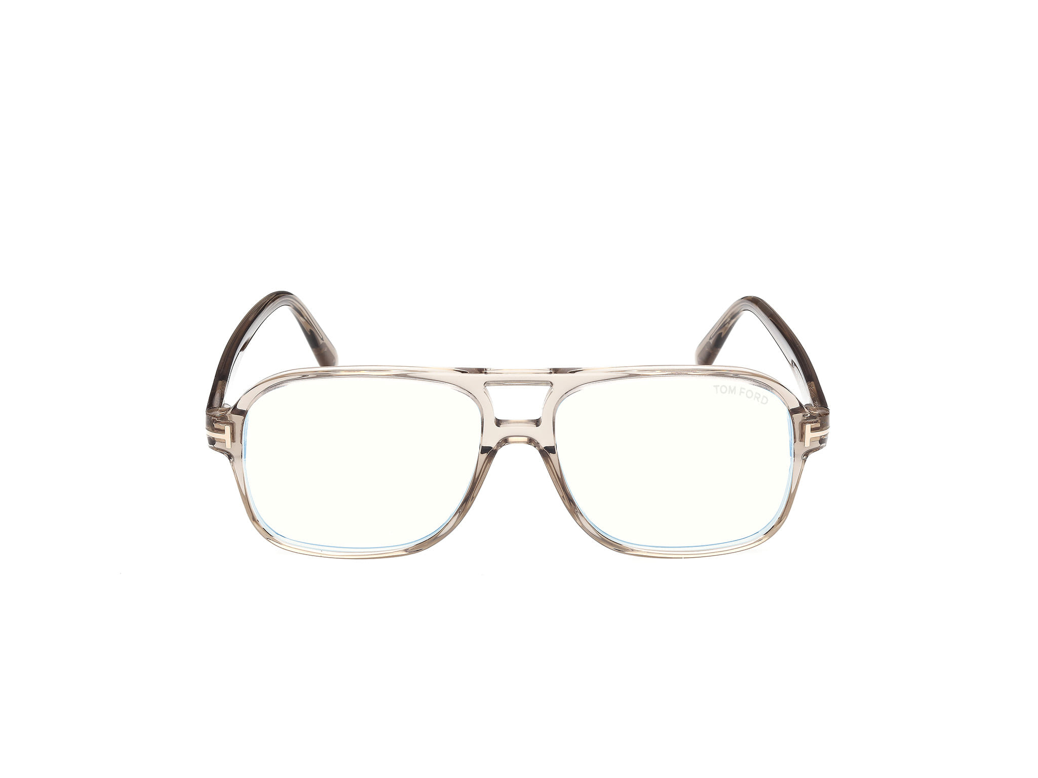 Tomford FT6058-B Frame Transparent Brown Male Full Shell Frame — Transparent Brown frame — view 8
