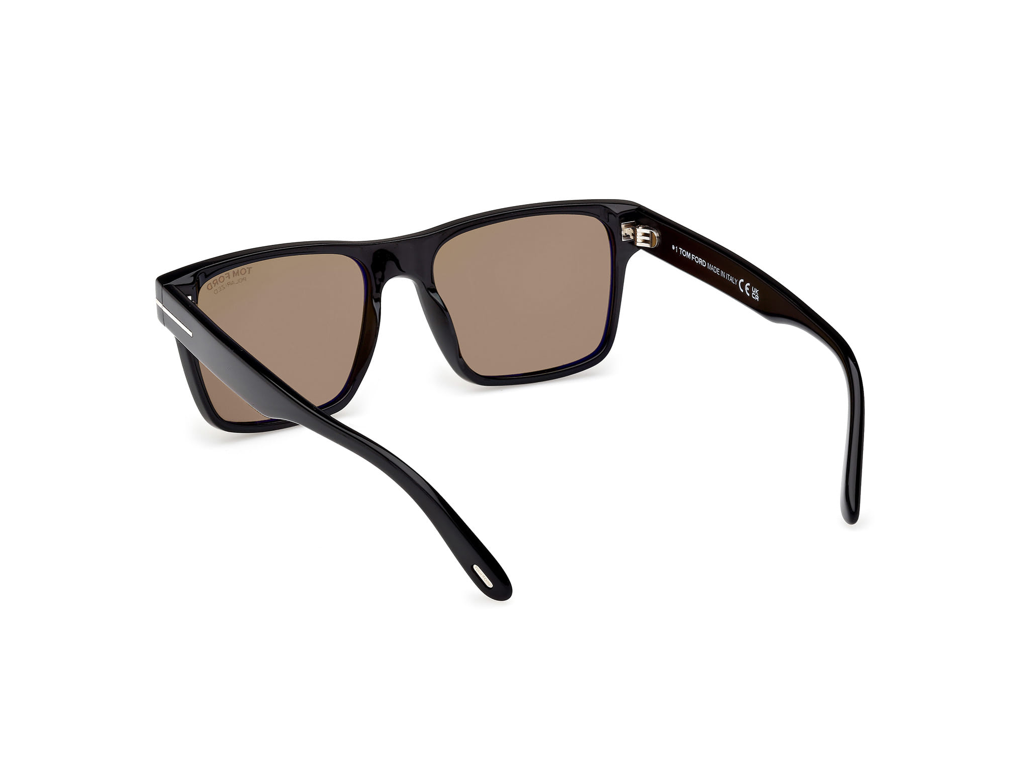 Tomford FT 1205 Sunglass Black Male Full Shell Sunglass — Black frame — view 3
