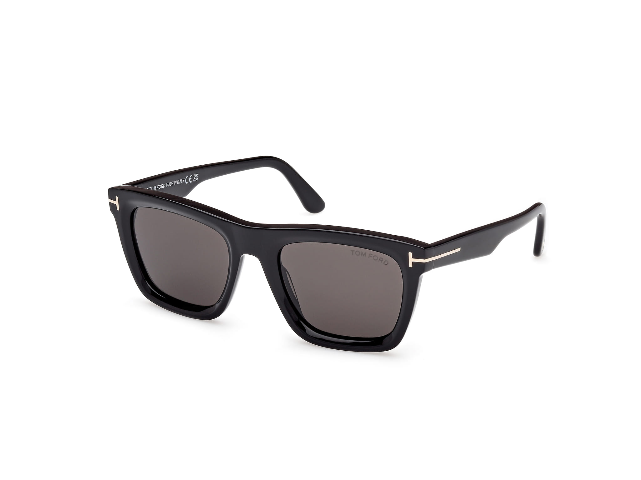Tomford FT 1207 Sunglass Black Male Full Shell — Black frame