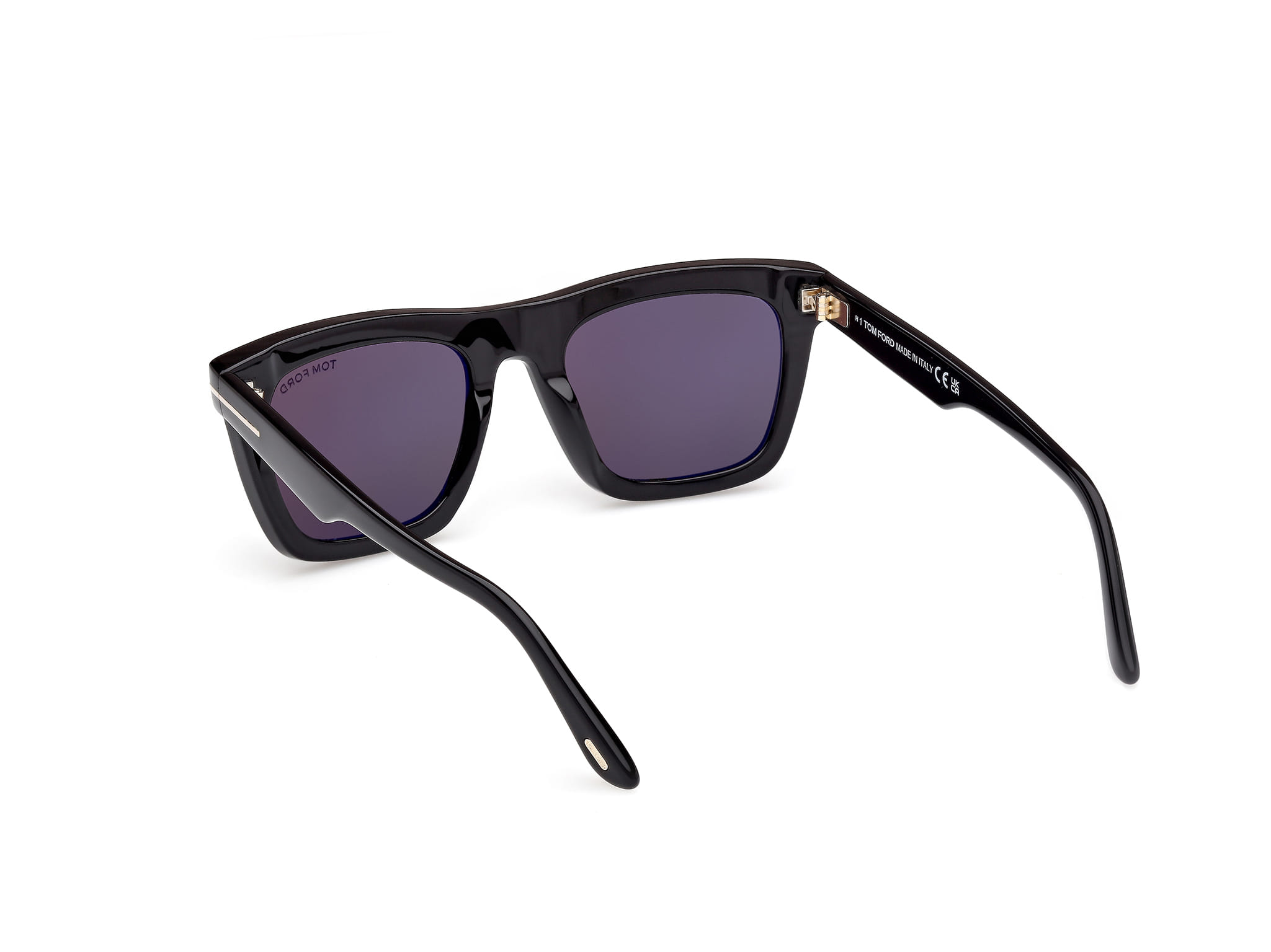 Tomford FT 1207 Sunglass Black Male Full Shell Sunglass — Black frame — view 3