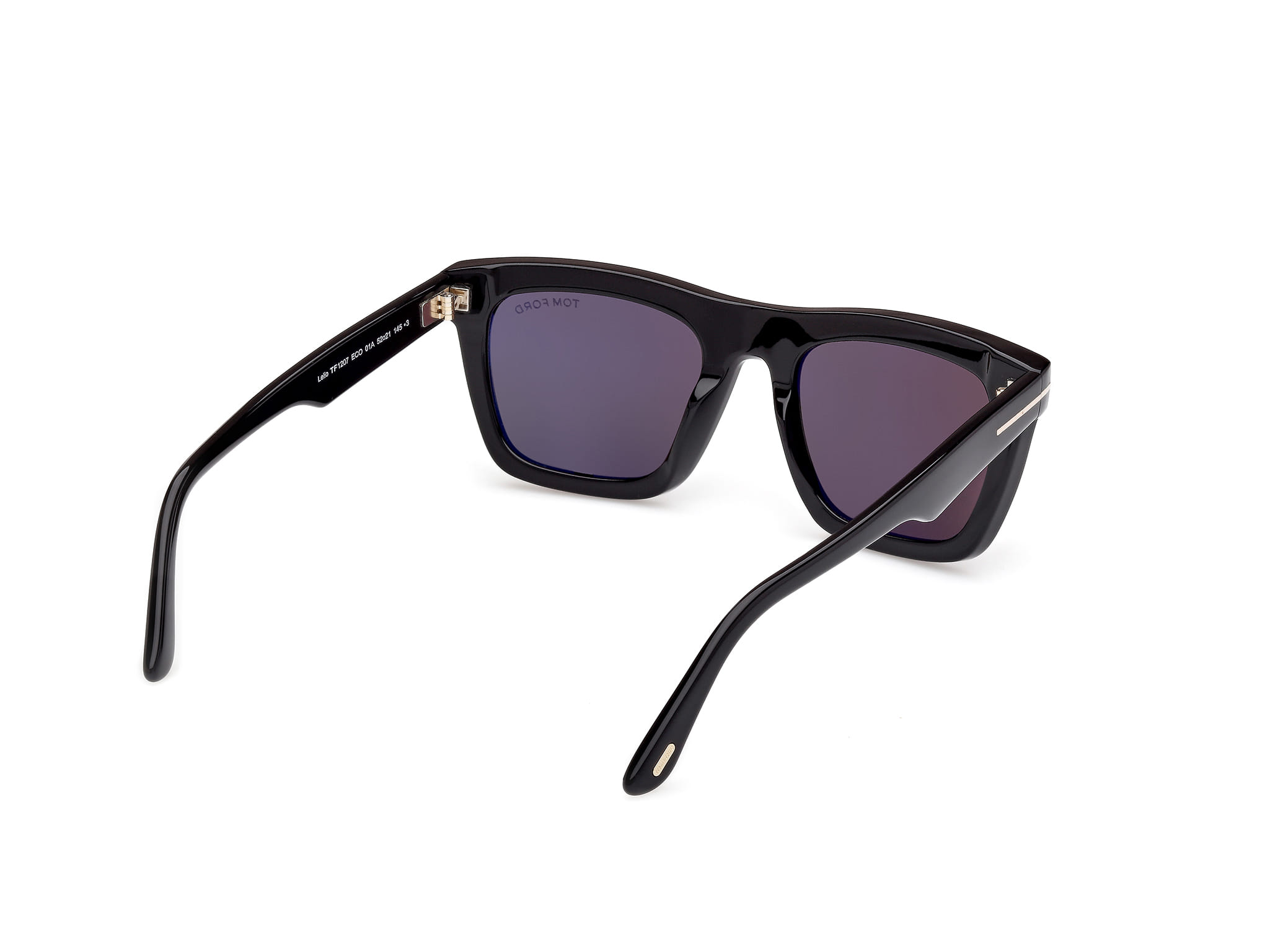 Tomford FT 1207 Sunglass Black Male Full Shell Sunglass — Black frame — view 5