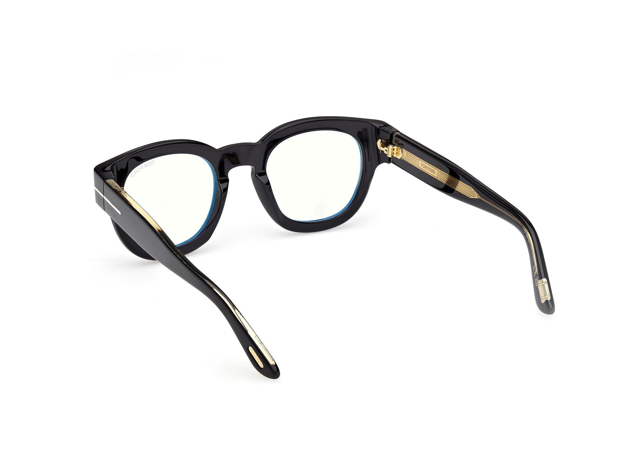 Tomford FT 6028-B Frame Black Male Full Shell Frame — Black frame — view 3
