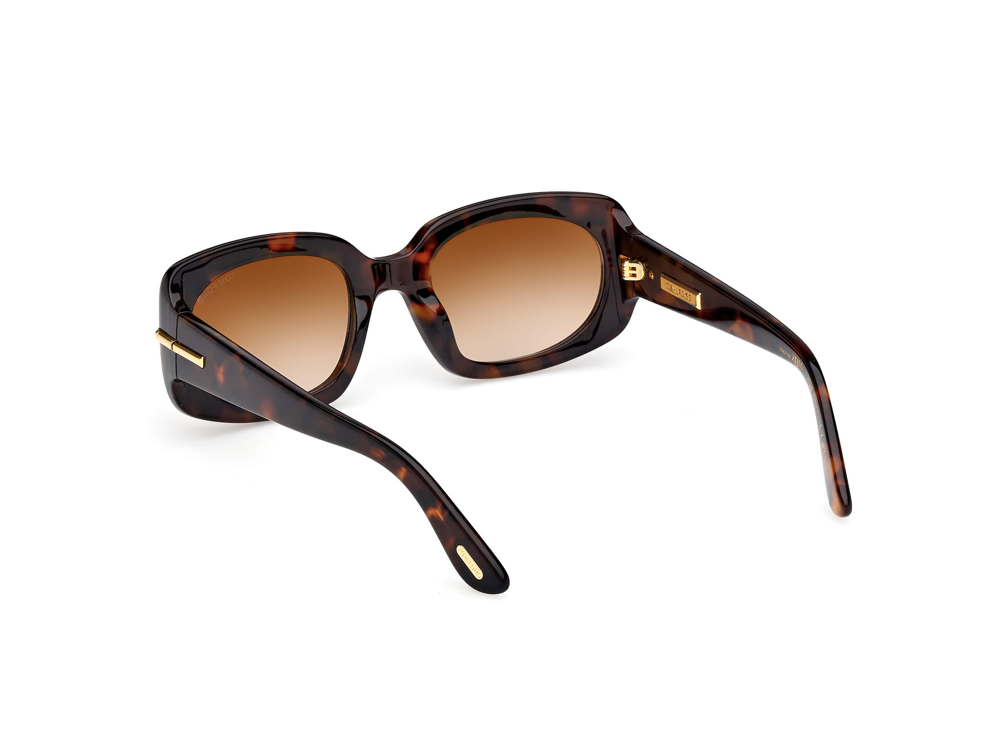 Tomford FT 1253 Sunglass Havana Female Full Shell Sunglass — Havana frame — view 3