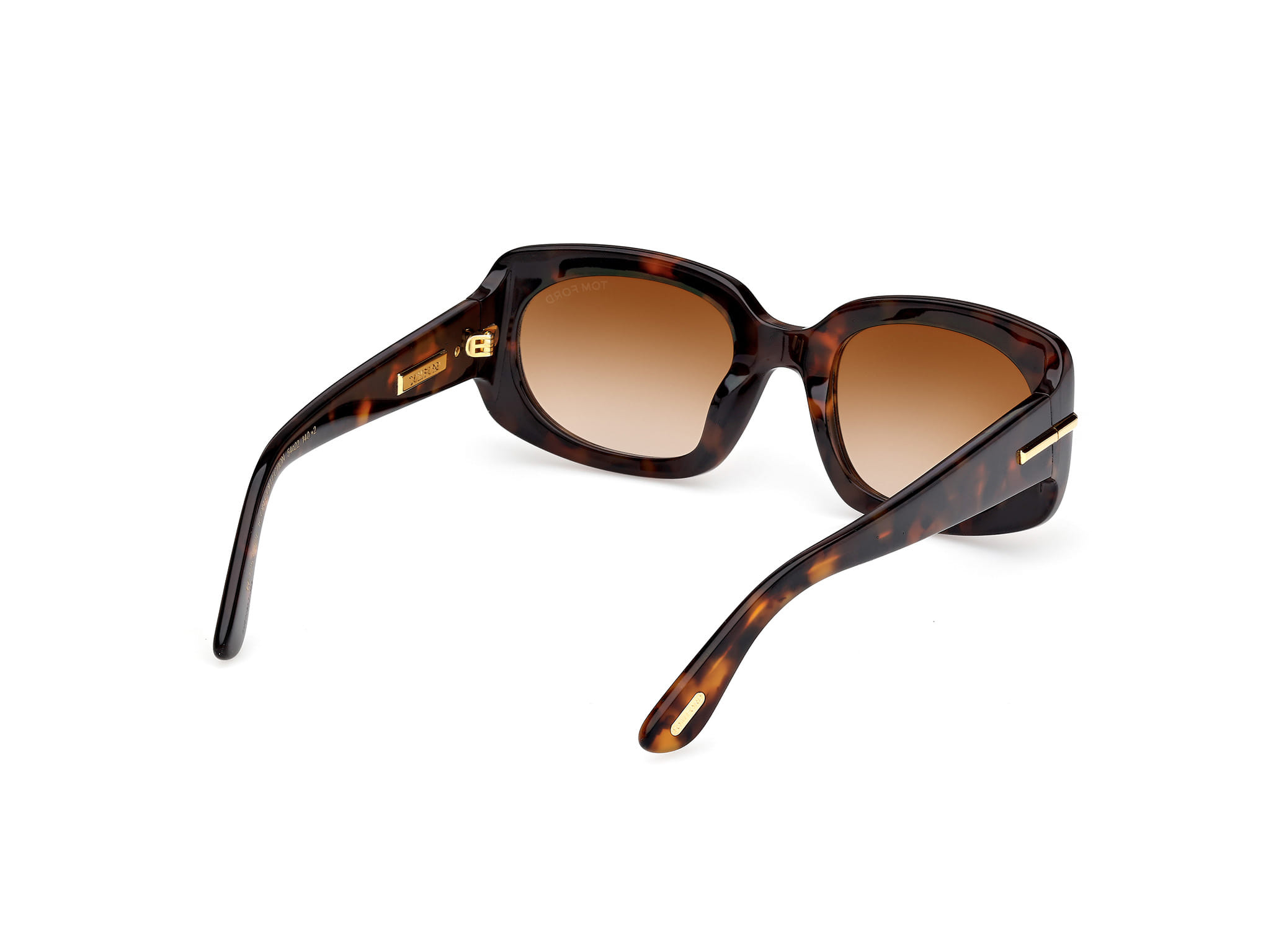 Tomford FT 1253 Sunglass Havana Female Full Shell Sunglass — Havana frame — view 5