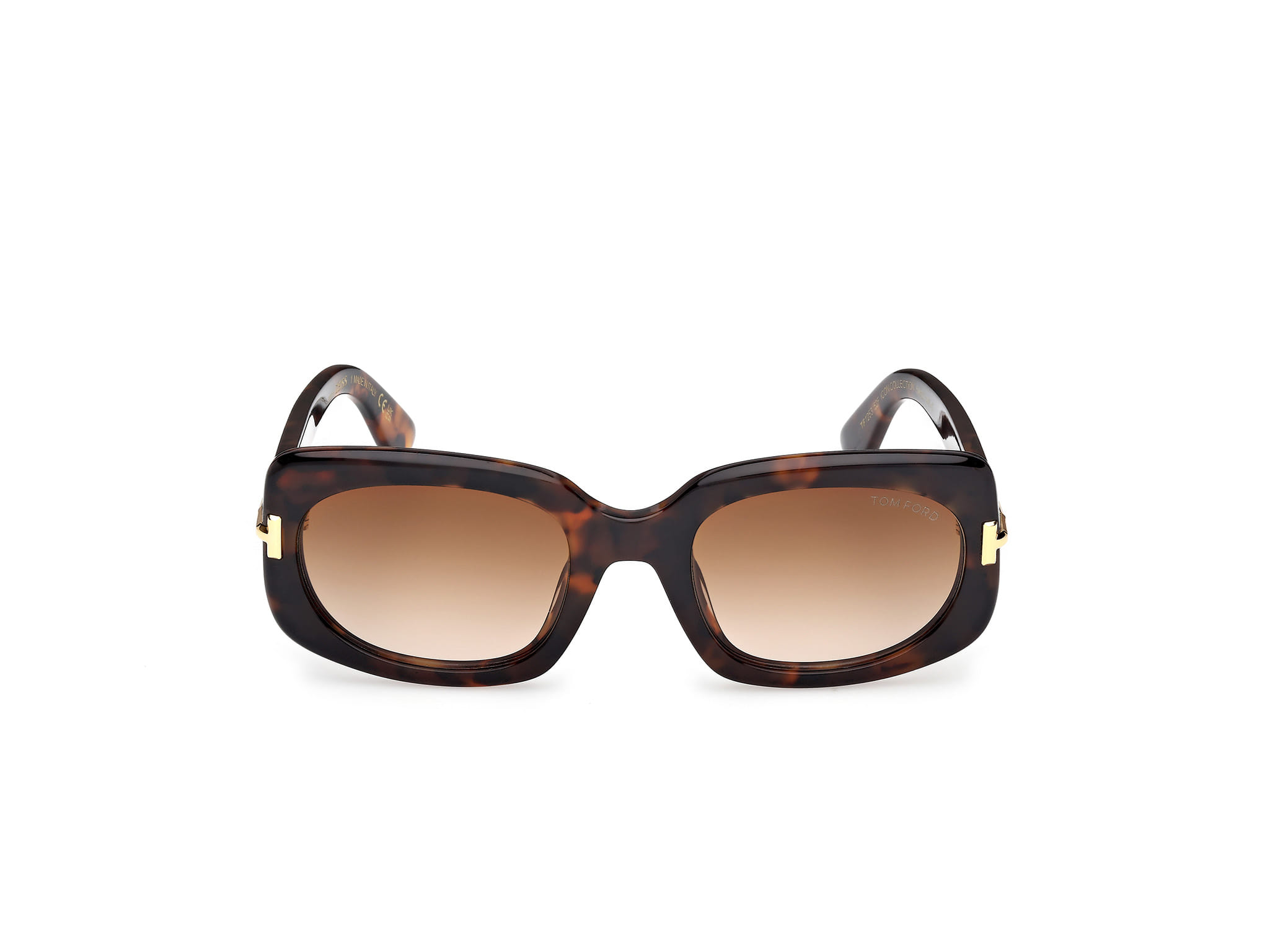 Tomford FT 1253 Sunglass Havana Female Full Shell Sunglass — Havana frame — view 8