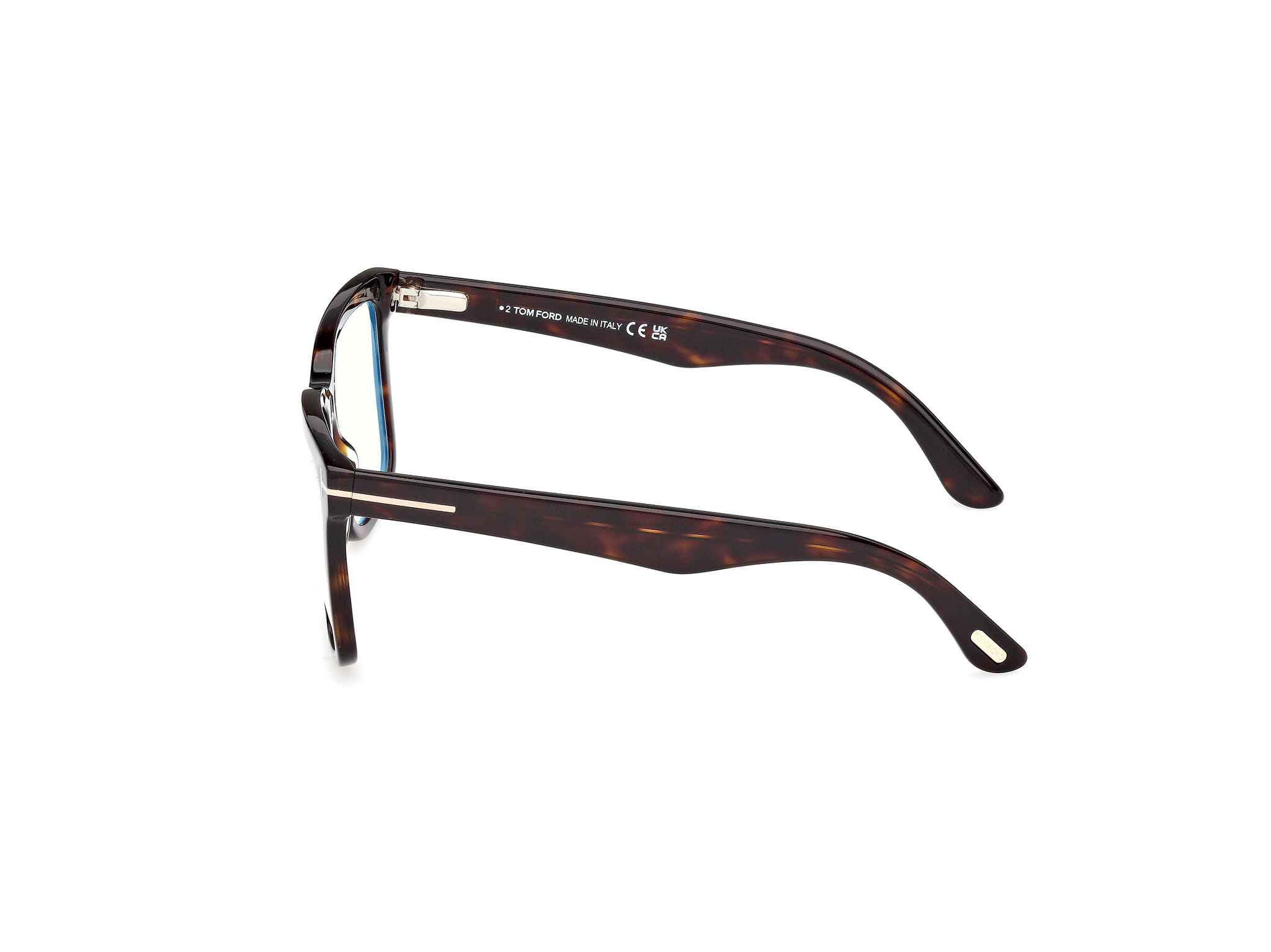 Tomford FT 6069-B Frame Havana Unisex Full Shell Frame — Havana frame — view 2