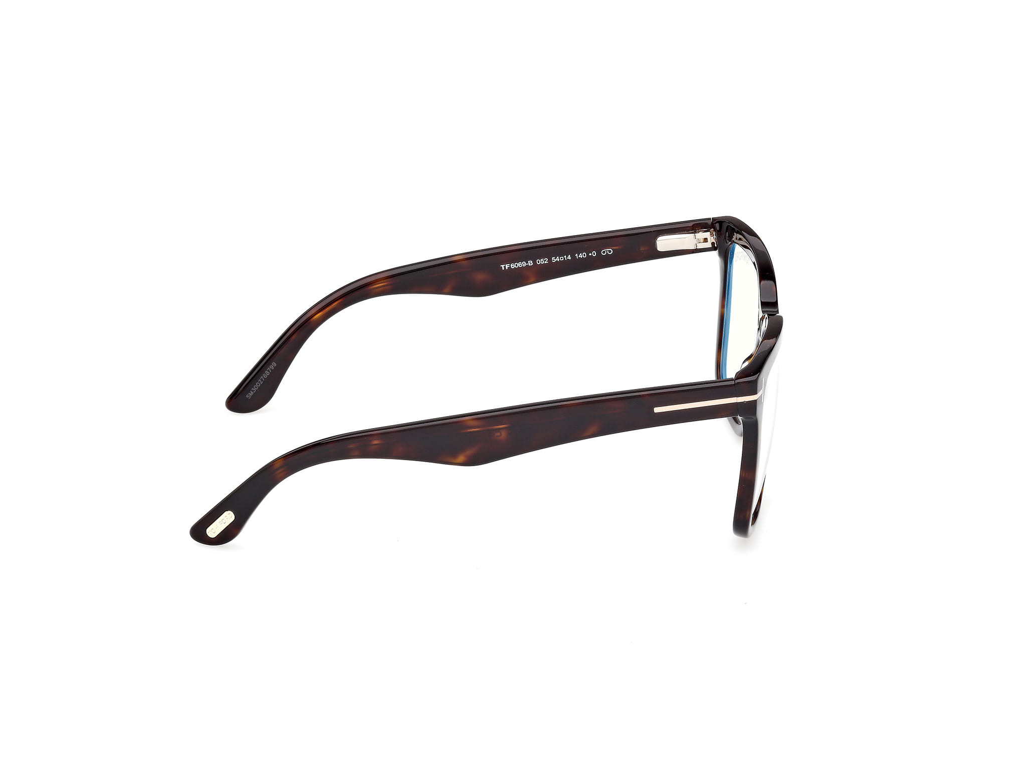 Tomford FT 6069-B Frame Havana Unisex Full Shell Frame — Havana frame — view 6