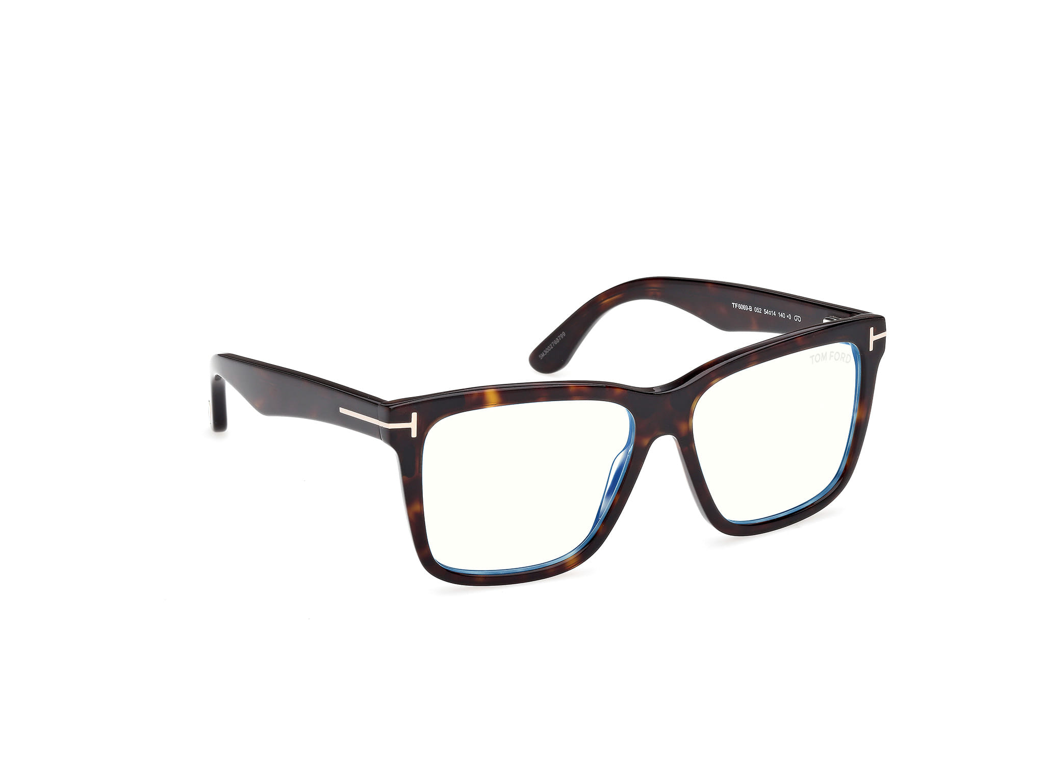 Tomford FT 6069-B Frame Havana Unisex Full Shell Frame — Havana frame — view 7