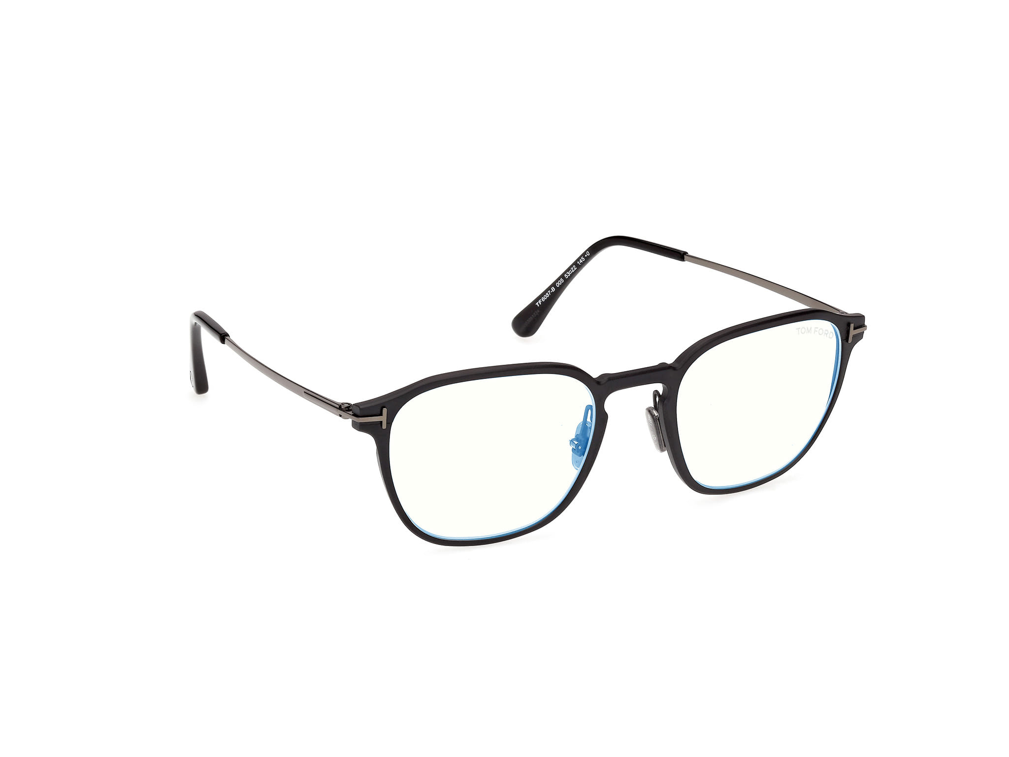 Tomford FT6087-B Frame Matt Black Male Full Metal Frame — Matt Black frame — view 7
