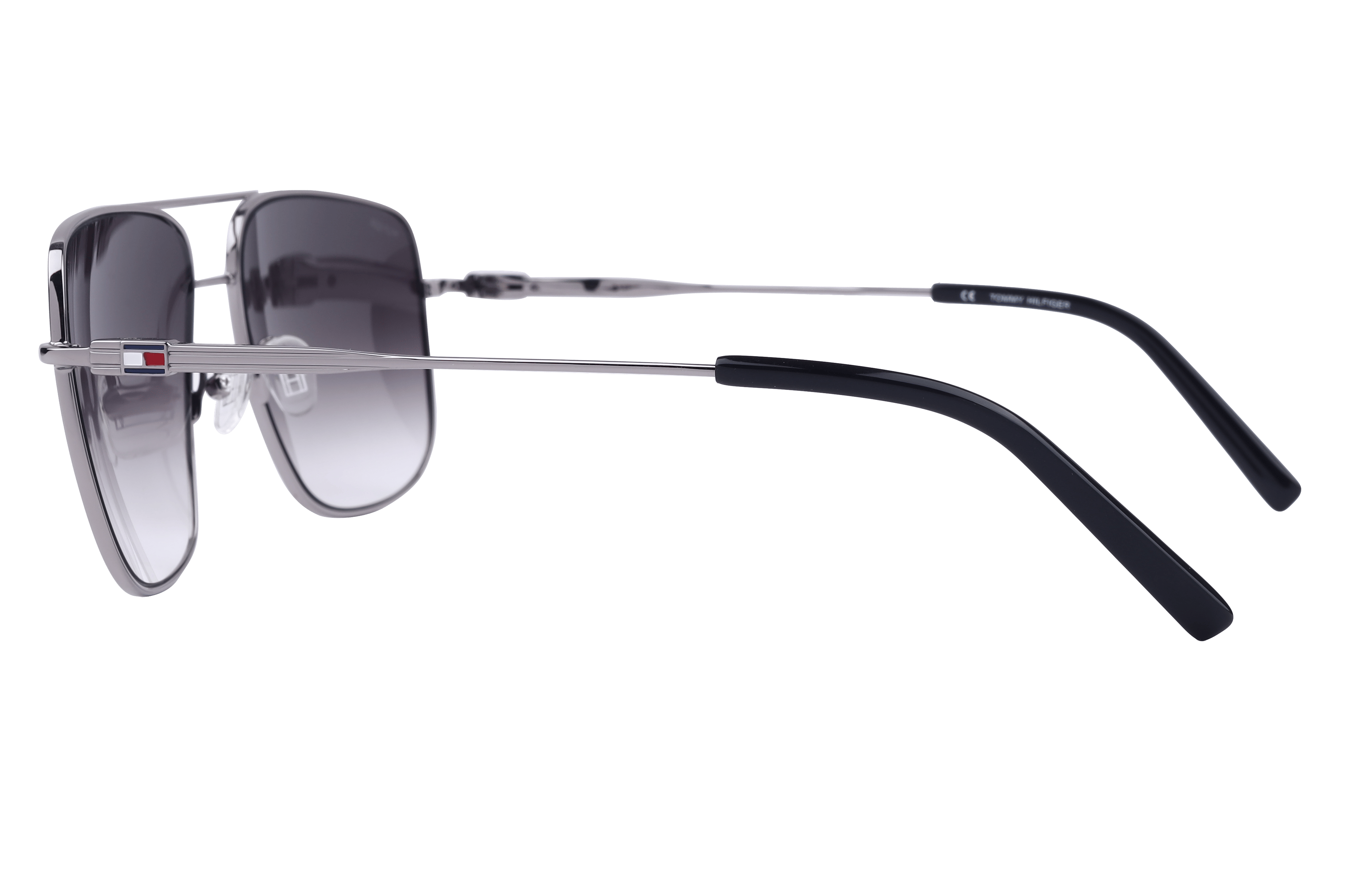 Tommy Hilfiger TH9730 Sunglass Grey Male Full Metal Sunglass — Grey frame — view 3