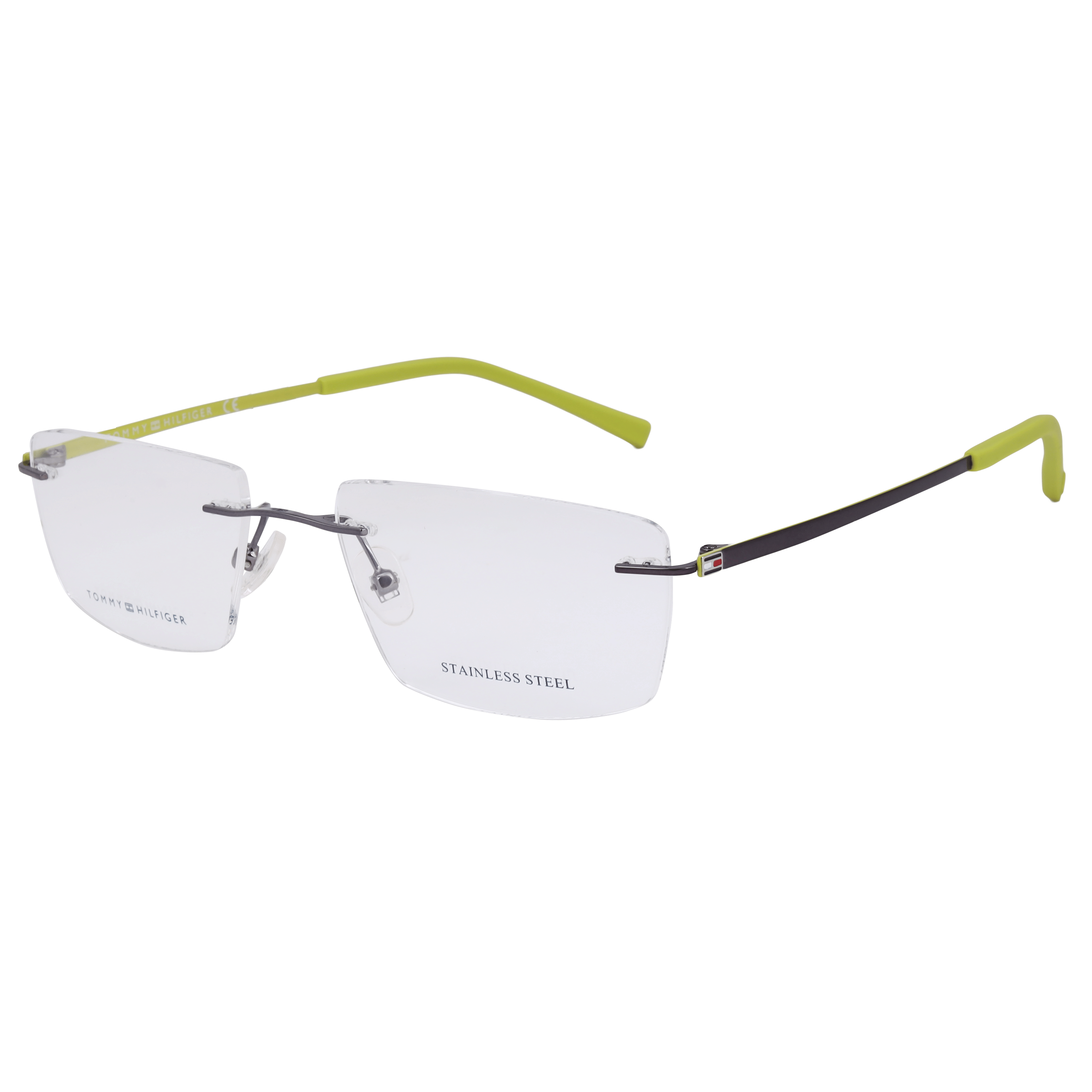 Tommy Hilfiger TH6215 Frame Grey Male RimLess Stainless Stee — Grey frame