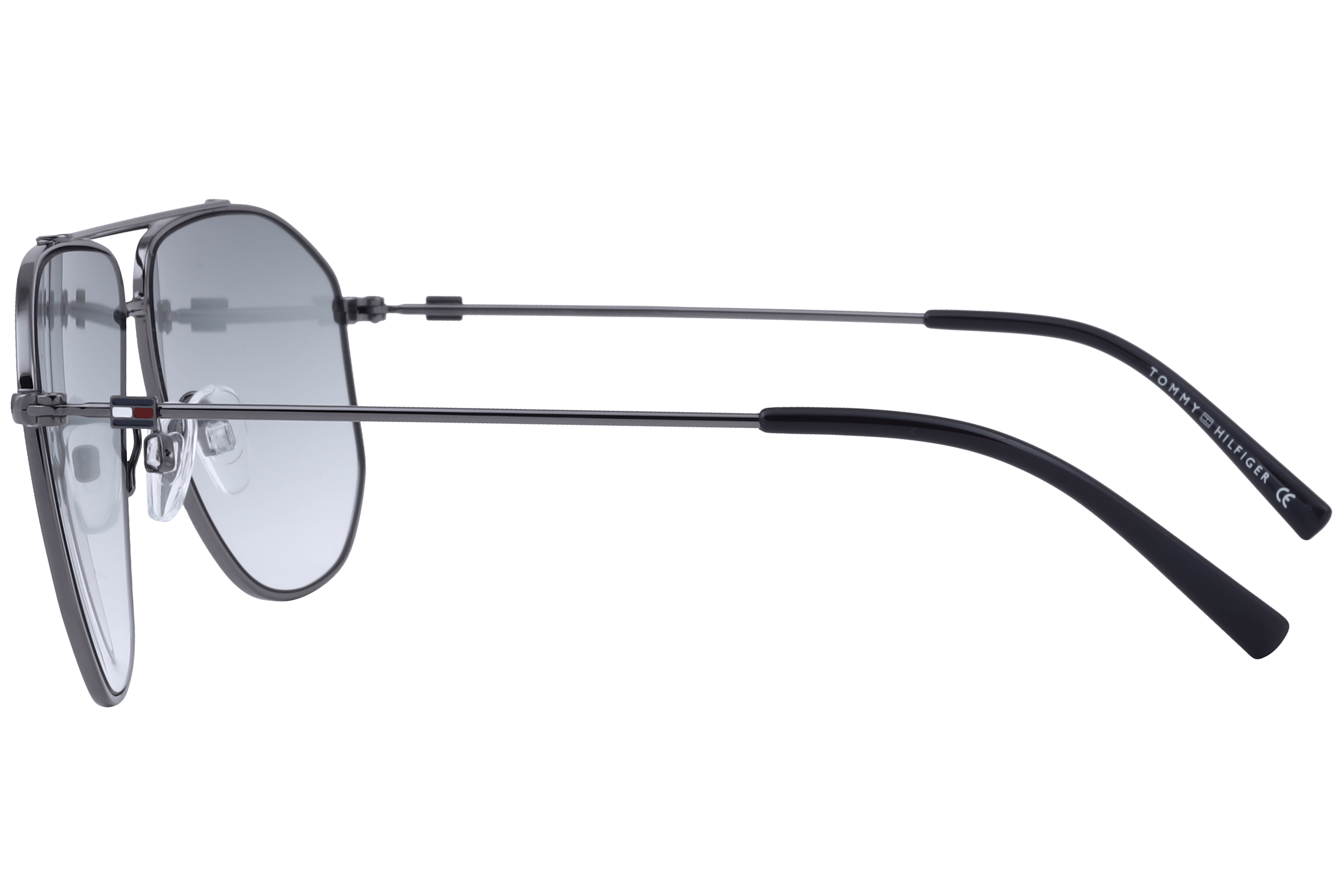 Tommy Hilfiger TH 862 Sunglass Grey Male Full Metal Sunglass — Grey frame — view 3