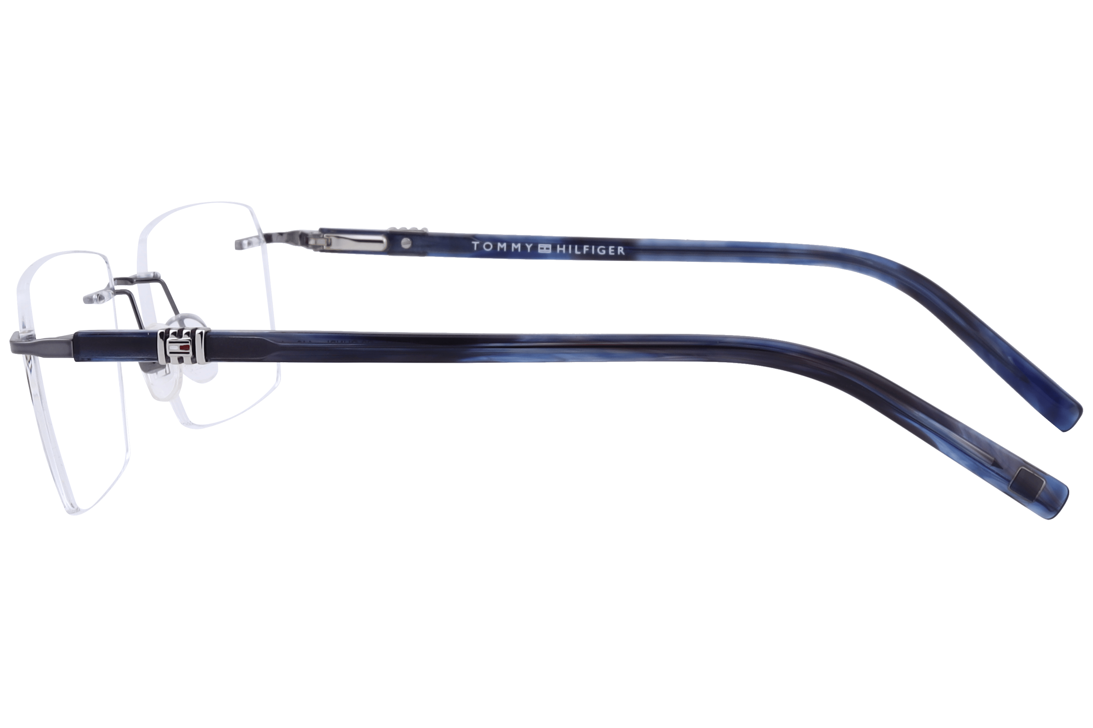 Tommy Hilfiger TH 6227 Frame Gun Metal Male RimLess Shell Frame — view 3