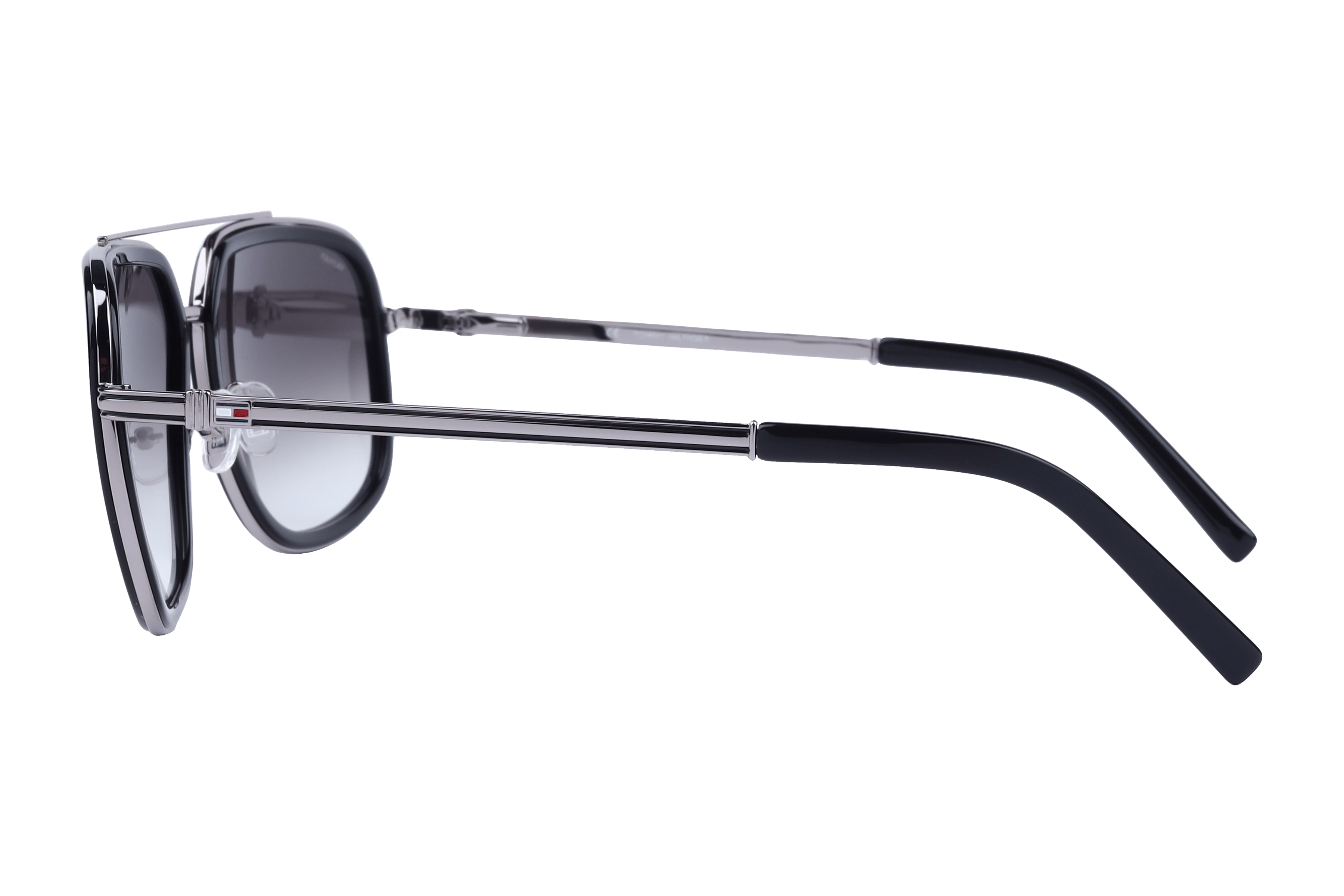 Tommy Hilfiger TH9732 Sunglass Black Male Full Metal Sunglass — Black frame — view 3