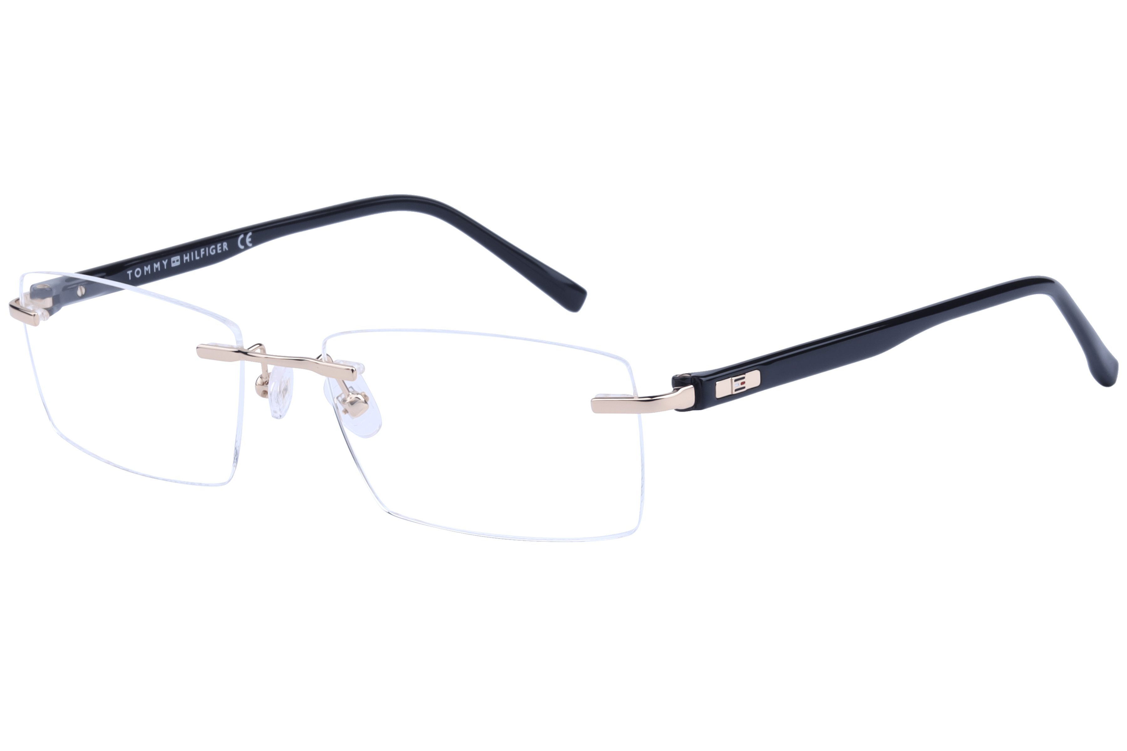 Tommy Hilfiger TH6257 Frame Gold Unisex RimLess Shell — Gold frame