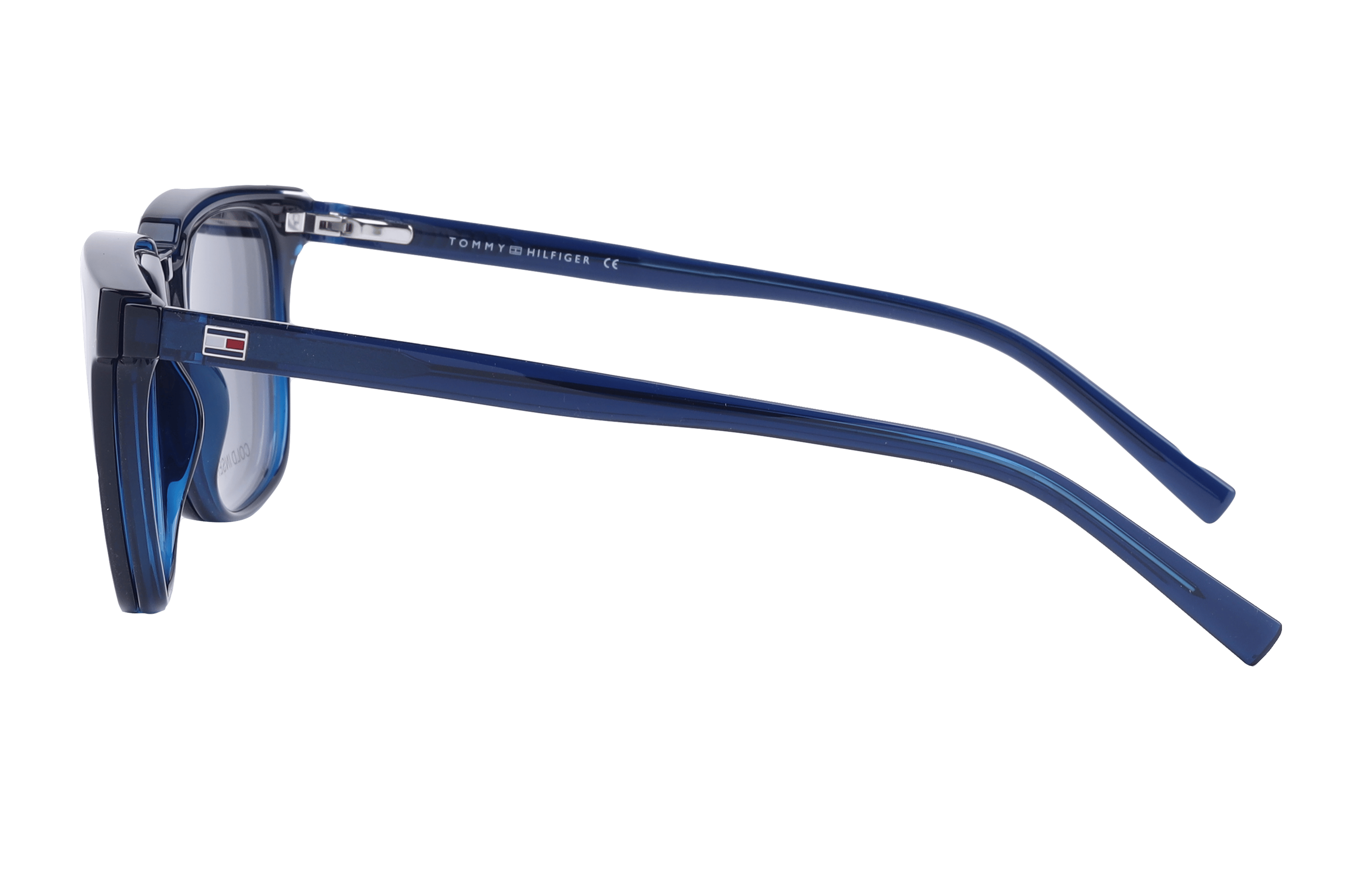 Tommy Hilfiger TH1080 Sunglass Blue Male Full Shell Sunglass — Blue frame — view 3