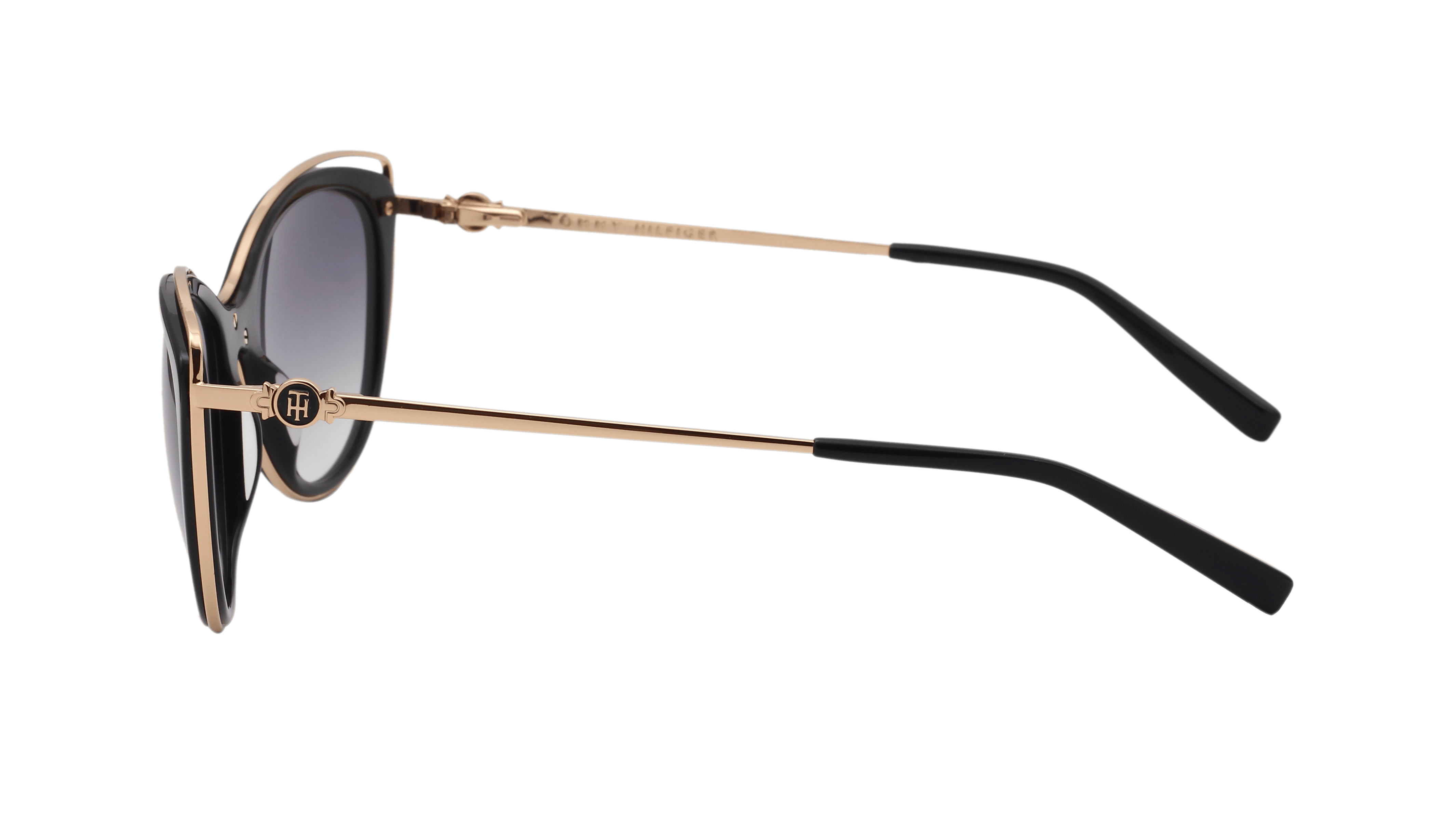 Tommy Hilfiger TH9063 Sunglass Black Female Full Metal Sunglass — Black frame — view 3