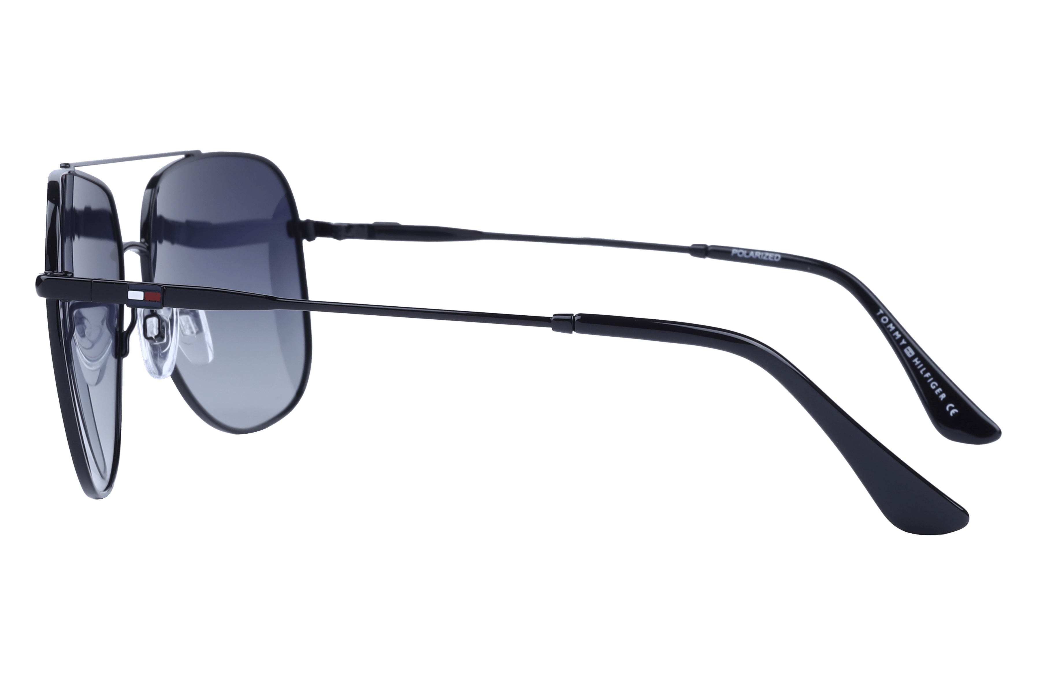 Tommy Hilfiger TH877 Sunglass Black Male Full Metal Sunglass — Black frame — view 3