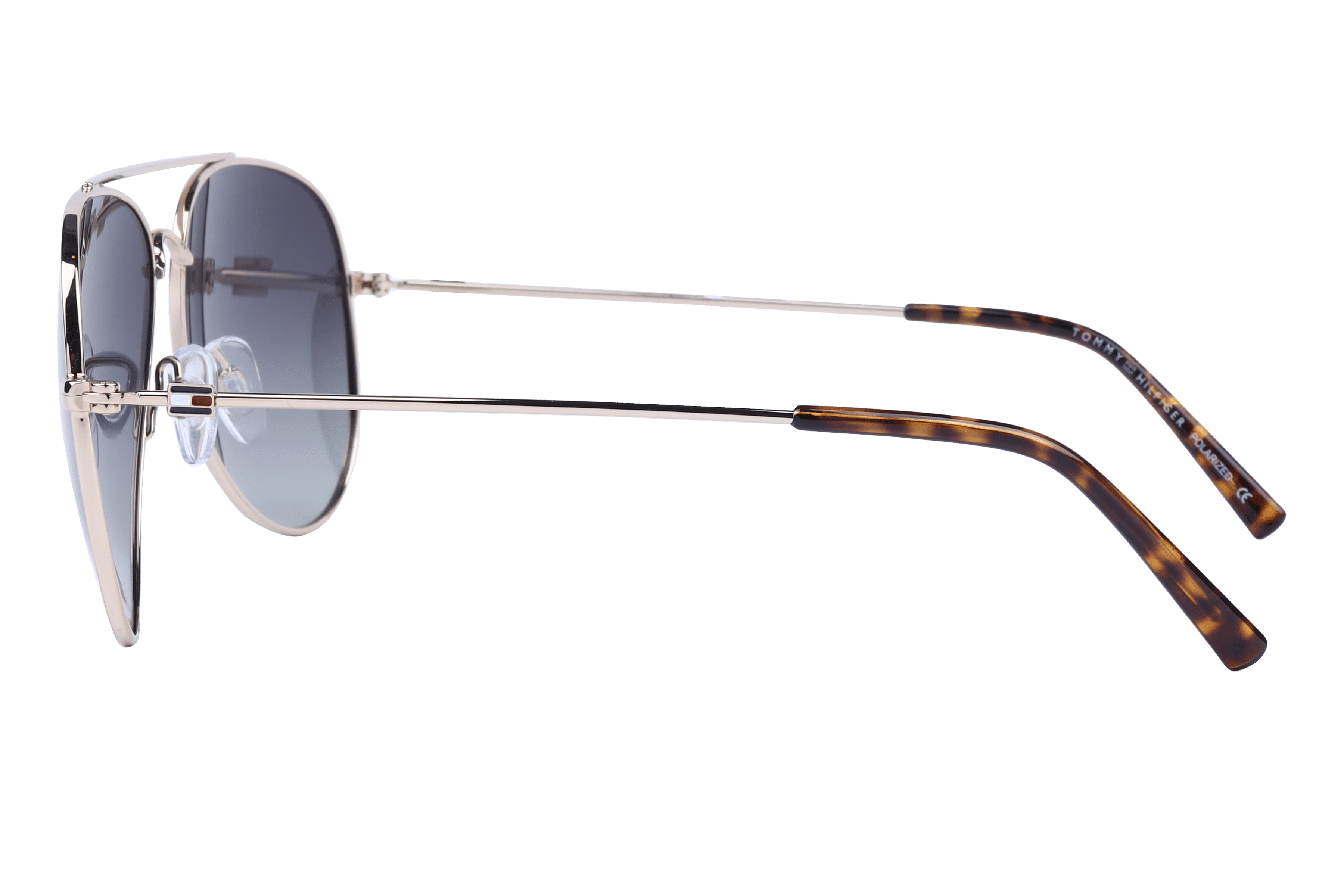 Tommy Hilfiger TH 1551 Sunglass Gold Unisex Full Metal Sunglass — Gold frame — view 3