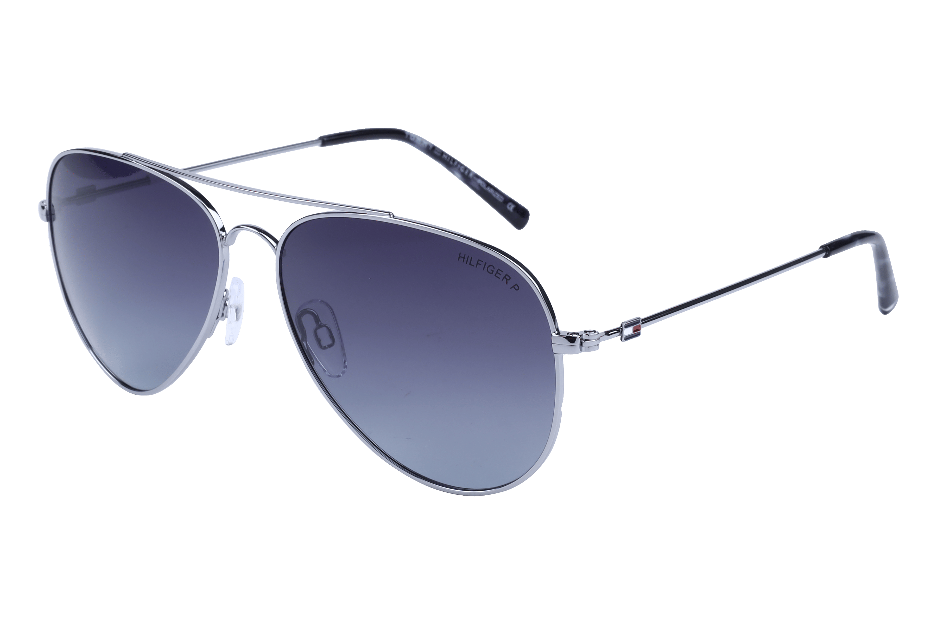Tommy Hilfiger TH 1551 Sunglass Silver Unisex Full Metal — Silver frame