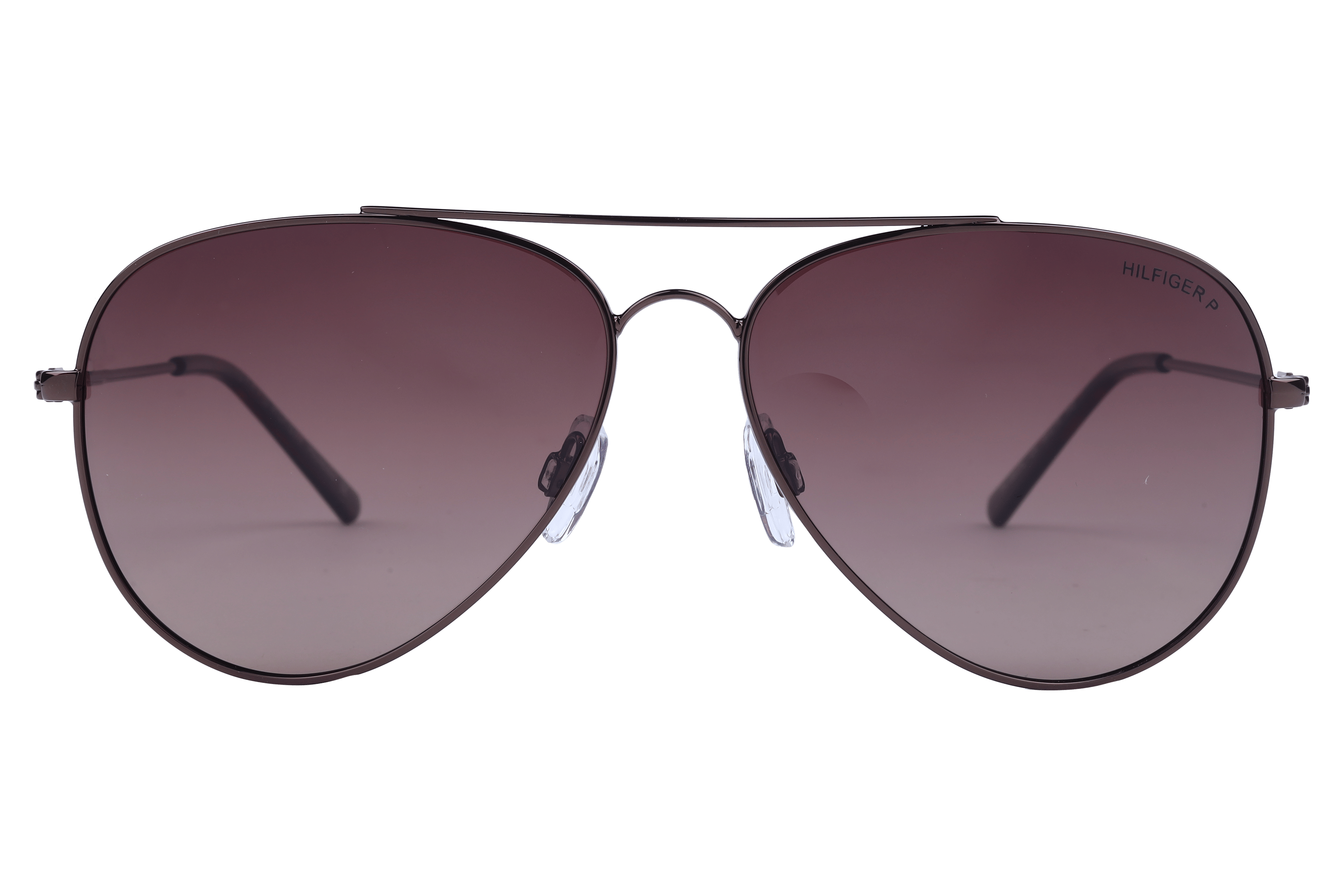 Tommy Hilfiger TH 1551 Sunglass Brown Unisex Full Metal Sunglass — Brown frame — view 2