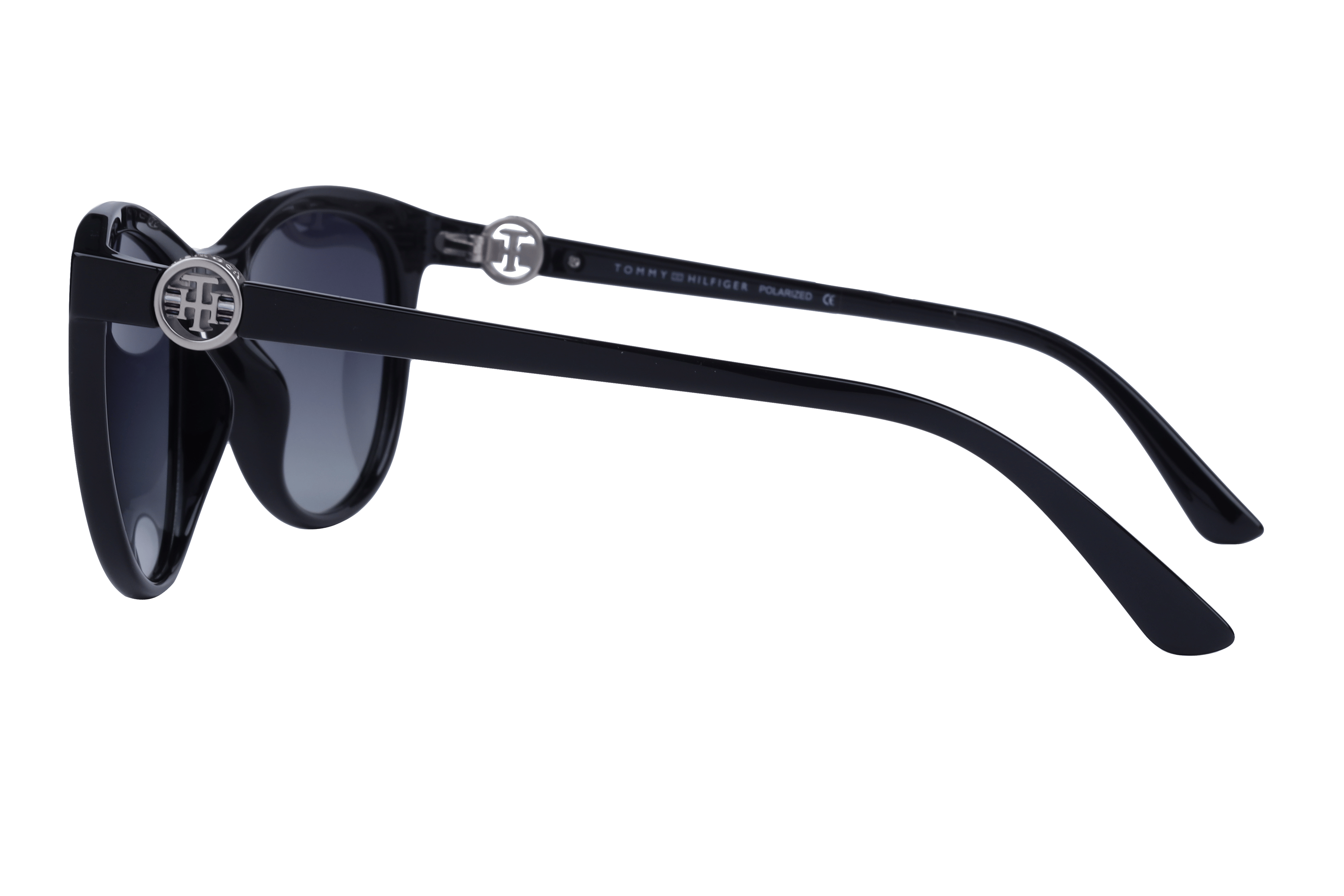 Tommy Hilfiger TH 1555 Sunglass Black Female Full Shell Sunglass — Black frame — view 3