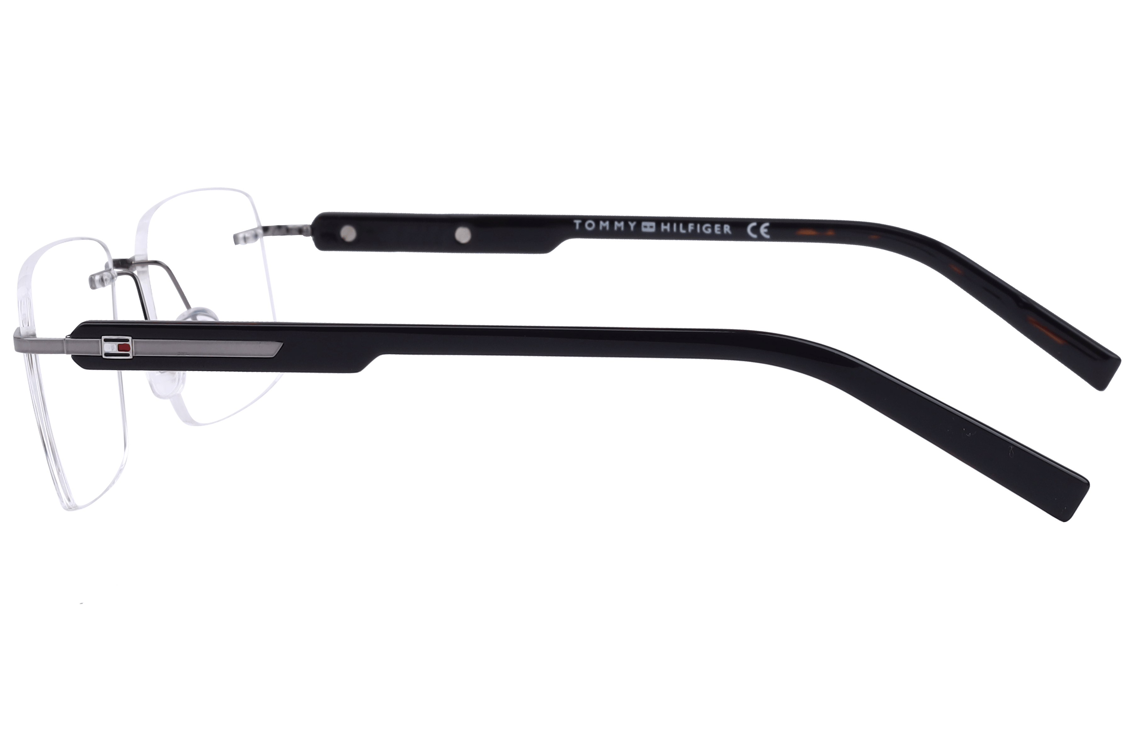 Tommy Hilfiger TH6262 Frame Gun Metal Male RimLess Shell Frame — Gun Metal frame — view 3