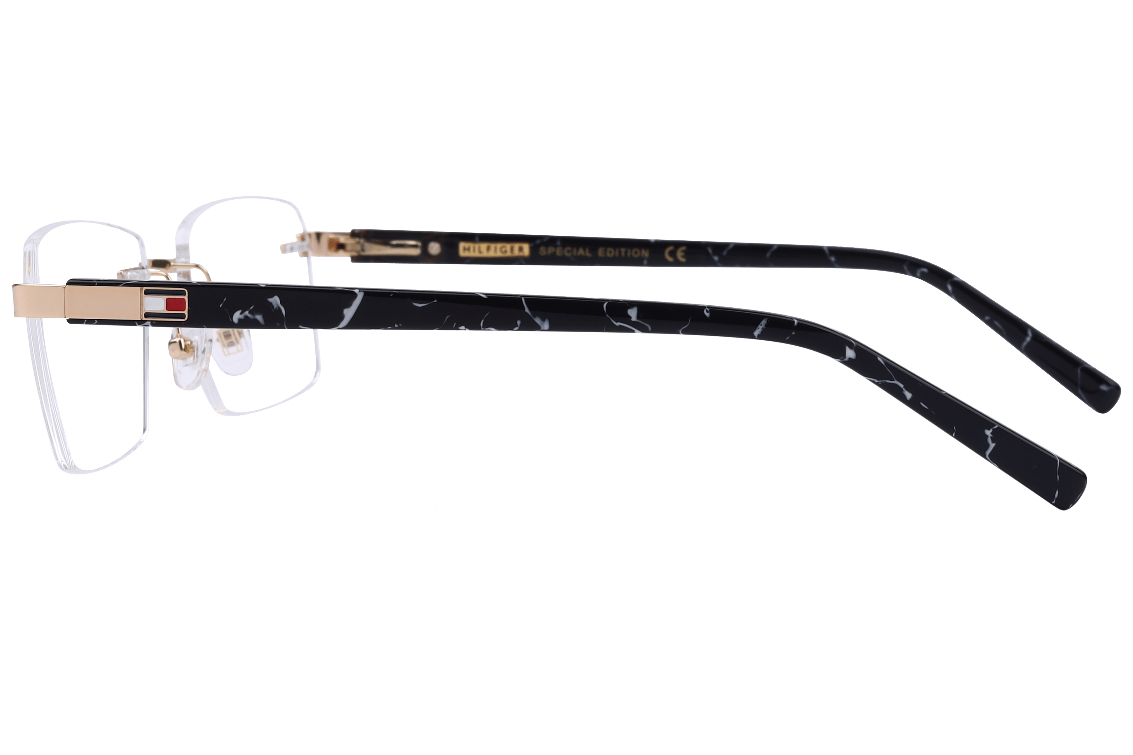 Tommy Hilfiger TH6263 Frame Gold Male RimLess Shell Frame — Gold frame — view 3