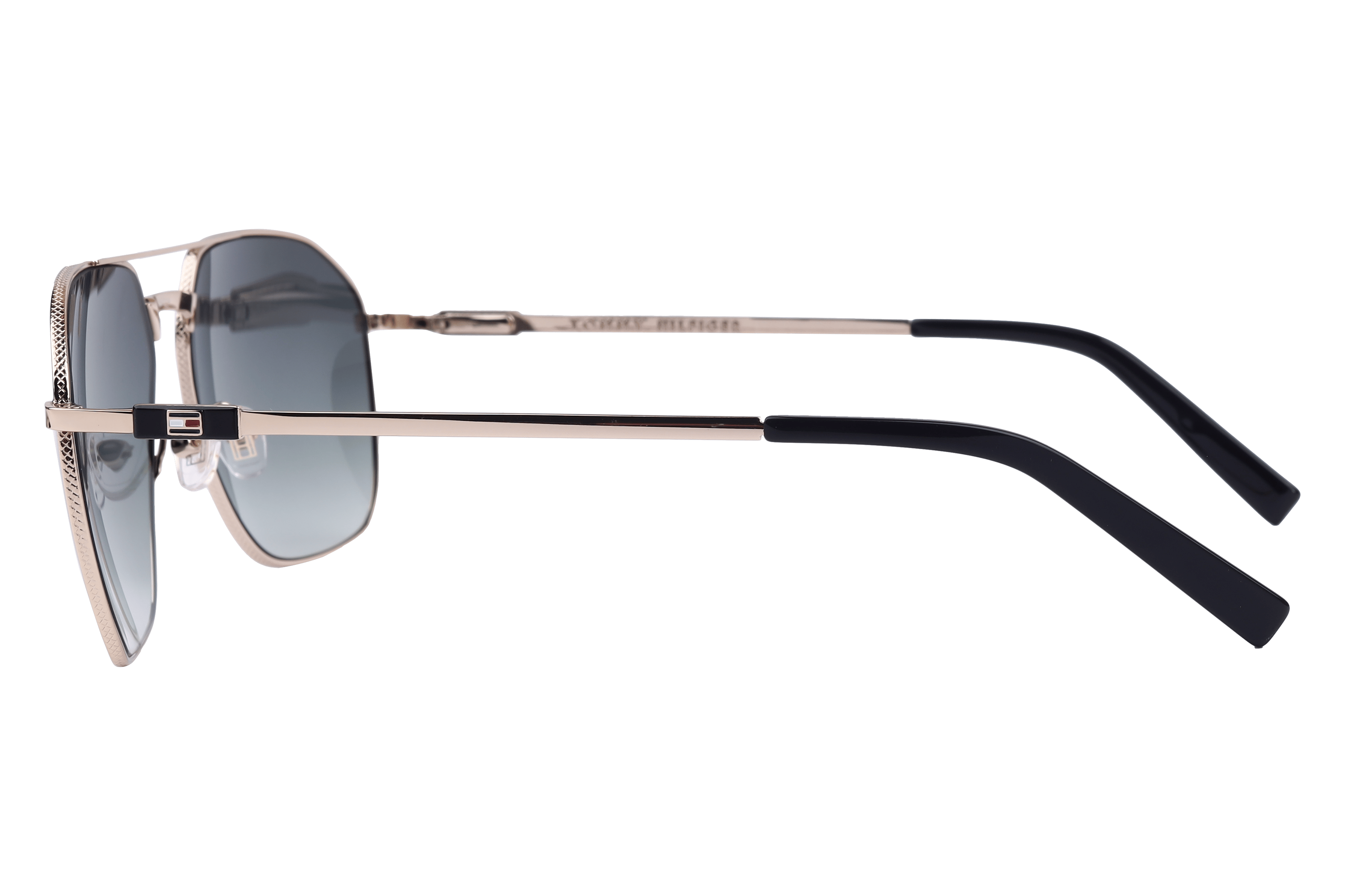 Tommy Hilfiger TH2604 Sunglass Gold Male Full Metal Sunglass — Gold frame — view 3
