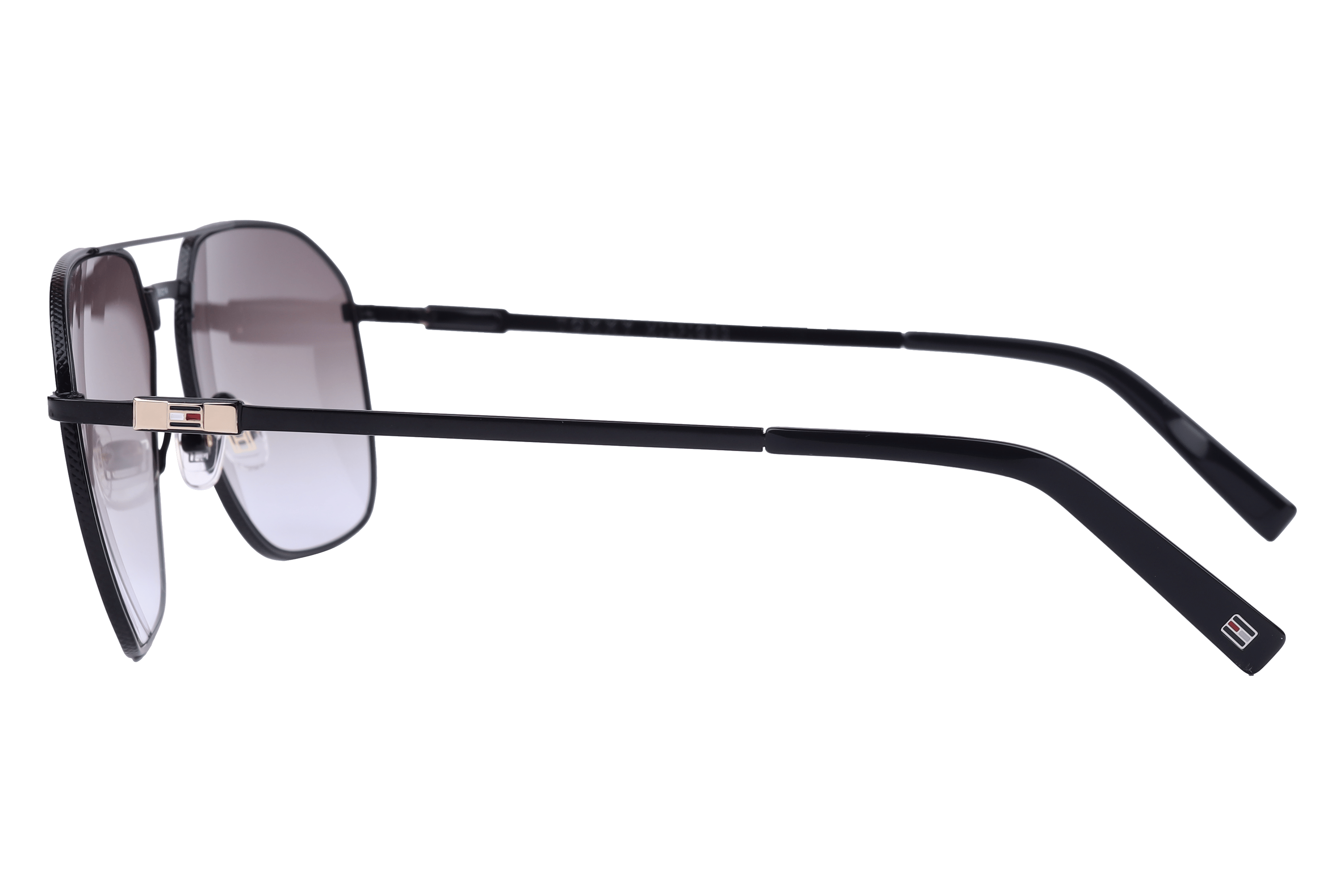Tommy Hilfiger TH2604 Sunglass Black Male Full Metal Sunglass — Black frame — view 3