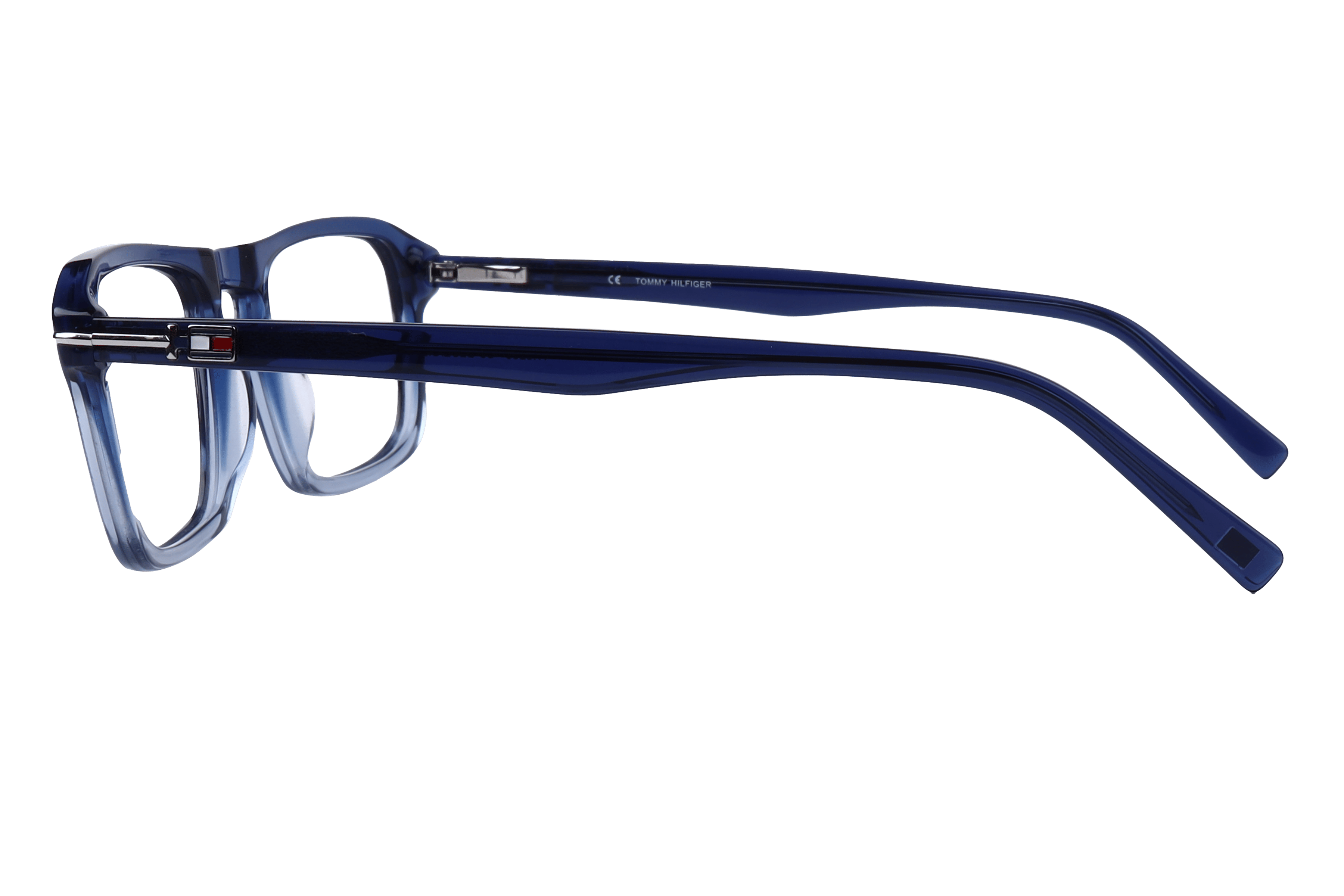 Tommy Hilfiger TH3235 Frame Transparent Blue Male Full Shell Frame — Transparent Blue frame — view 3