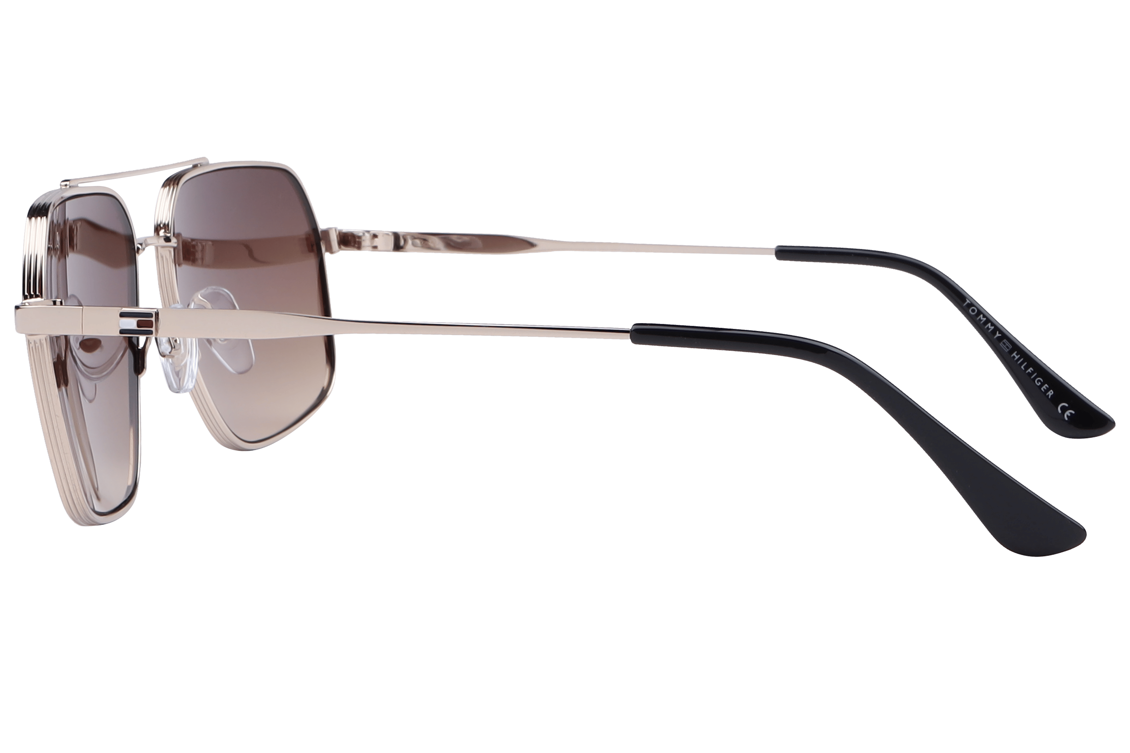 Tommy Hilfiger TH1568 Sunglass Gold Male Full Metal Sunglass — Gold frame — view 3