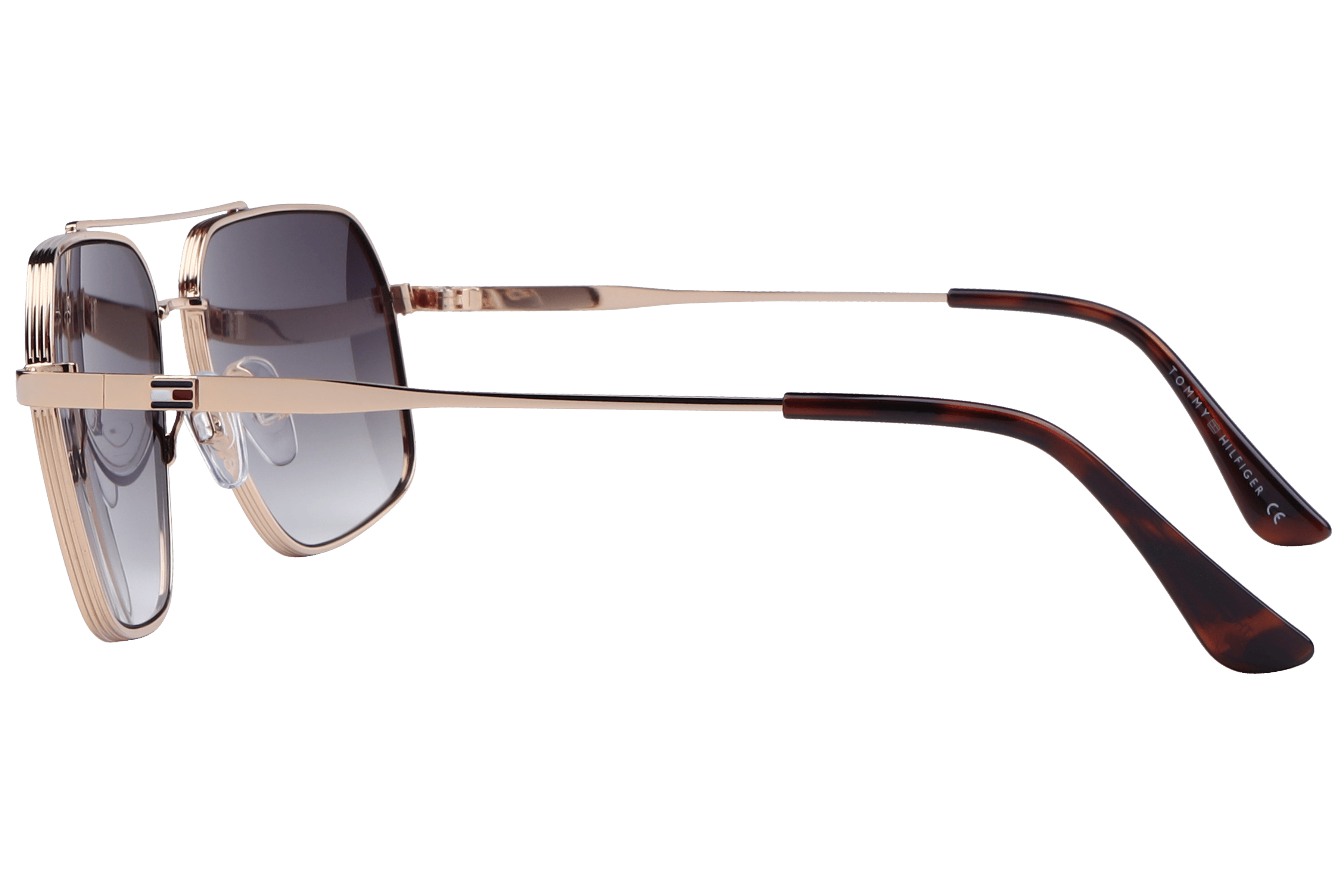Tommy Hilfiger TH1568 Sunglass Gold Male Full Metal Sunglass — Gold frame — view 3