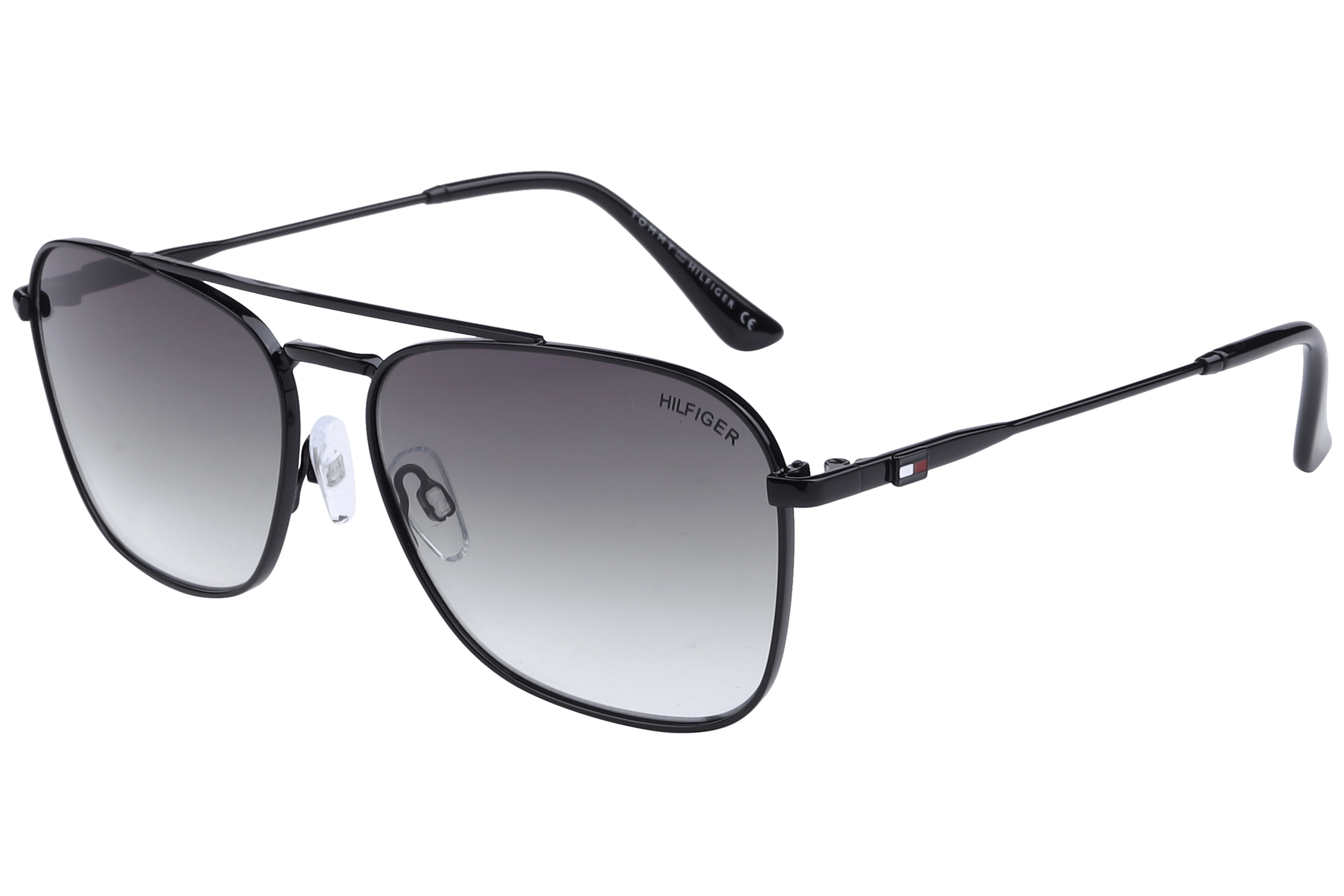 Tommy Hilfiger TH1566 Sunglass Black Male Full Metal — Black frame