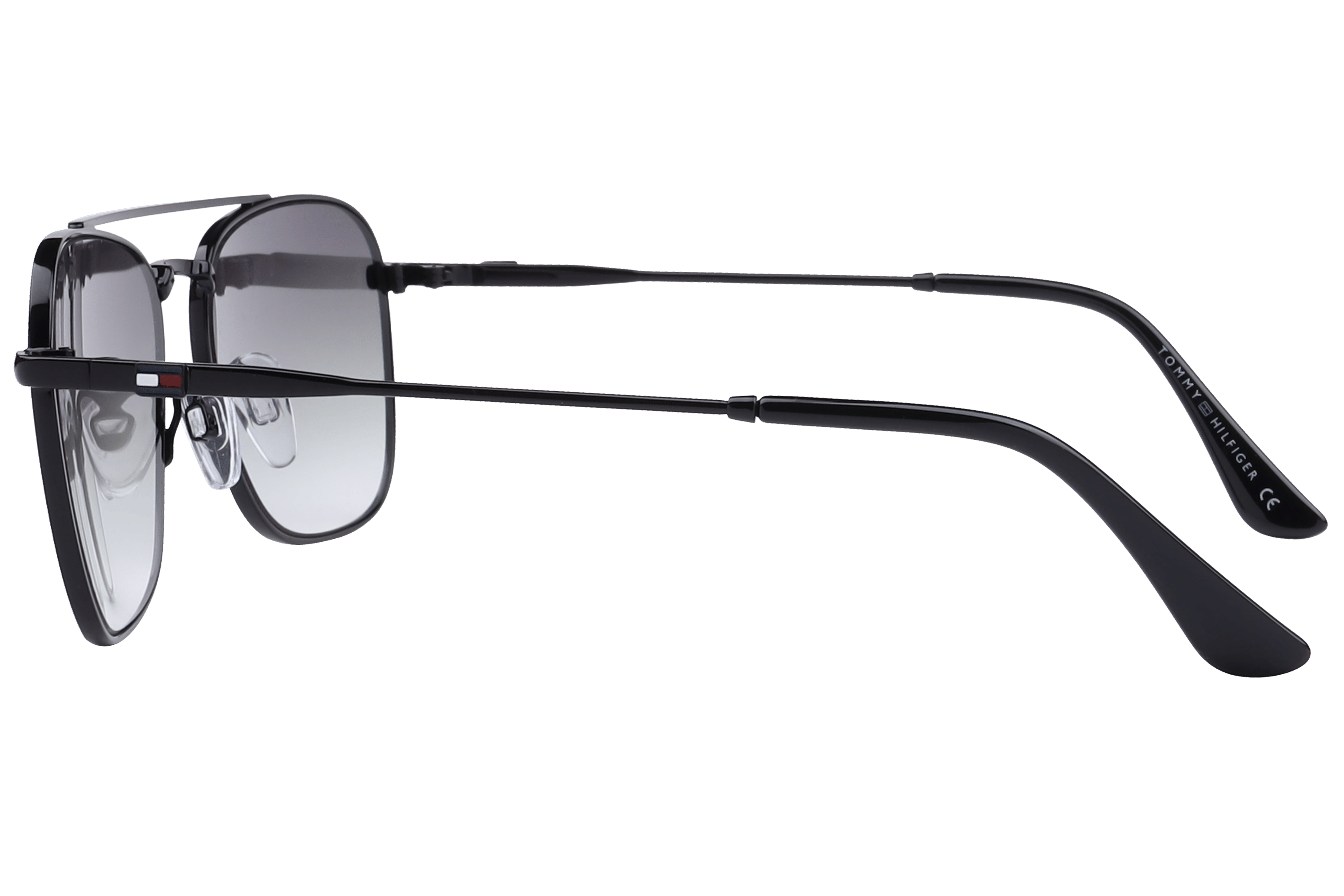 Tommy Hilfiger TH1566 Sunglass Black Male Full Metal Sunglass — Black frame — view 3